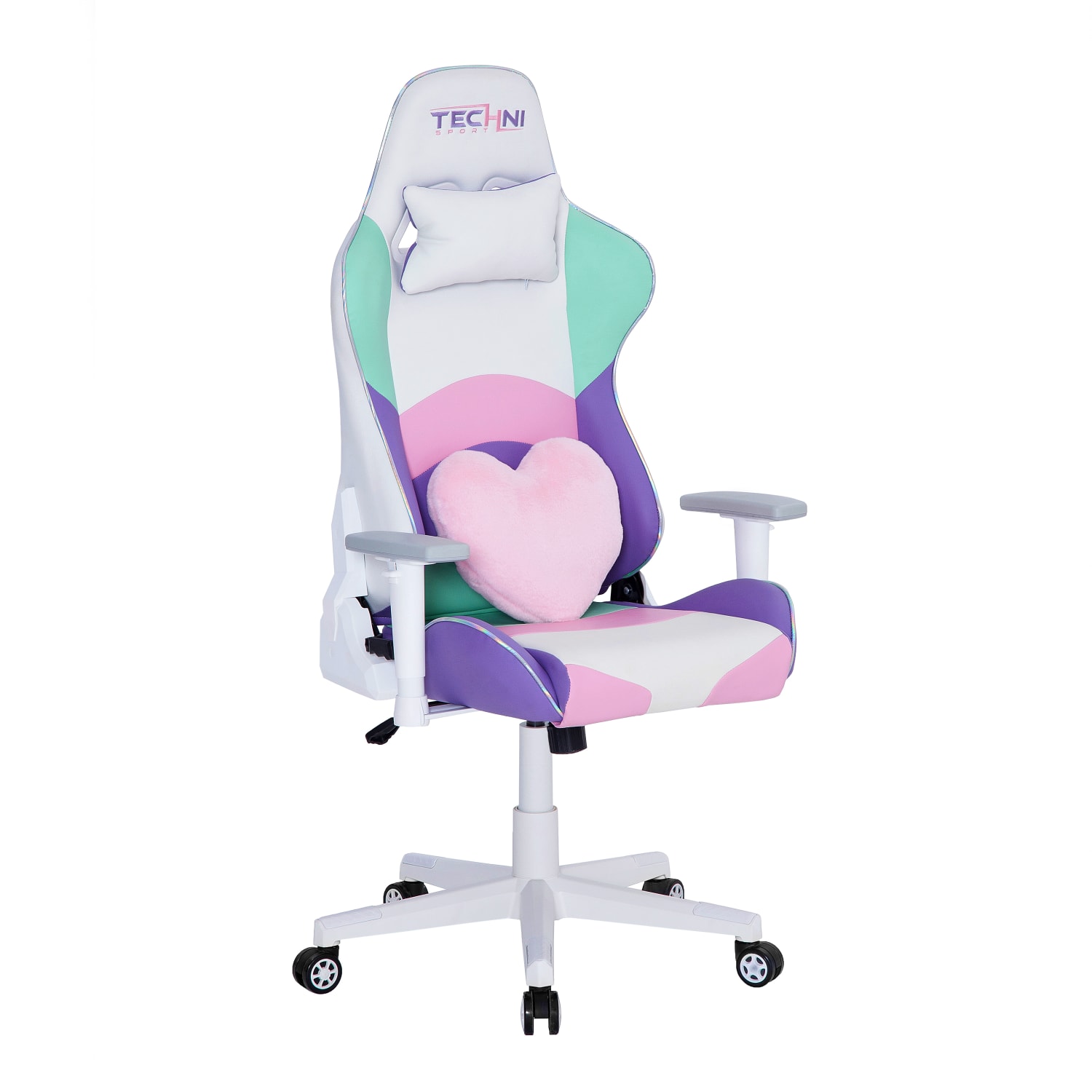 Techni Sport Kawaii Ergonomic Faux Leather Computer Gaming Chair Multicolor PopularChairscom
