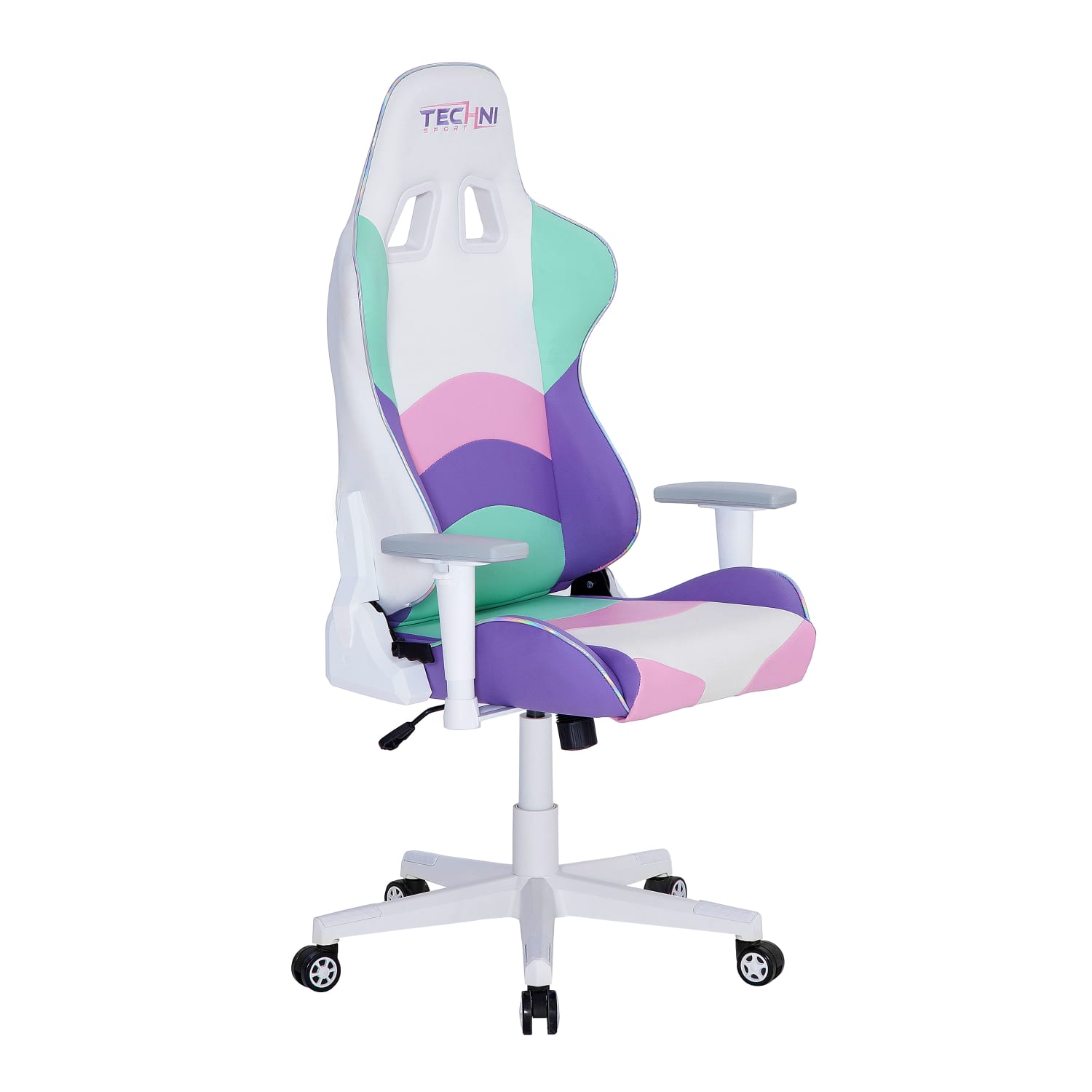 Techni Sport Kawaii Ergonomic Faux Leather Computer Gaming Chair, Multicolor - Image 12