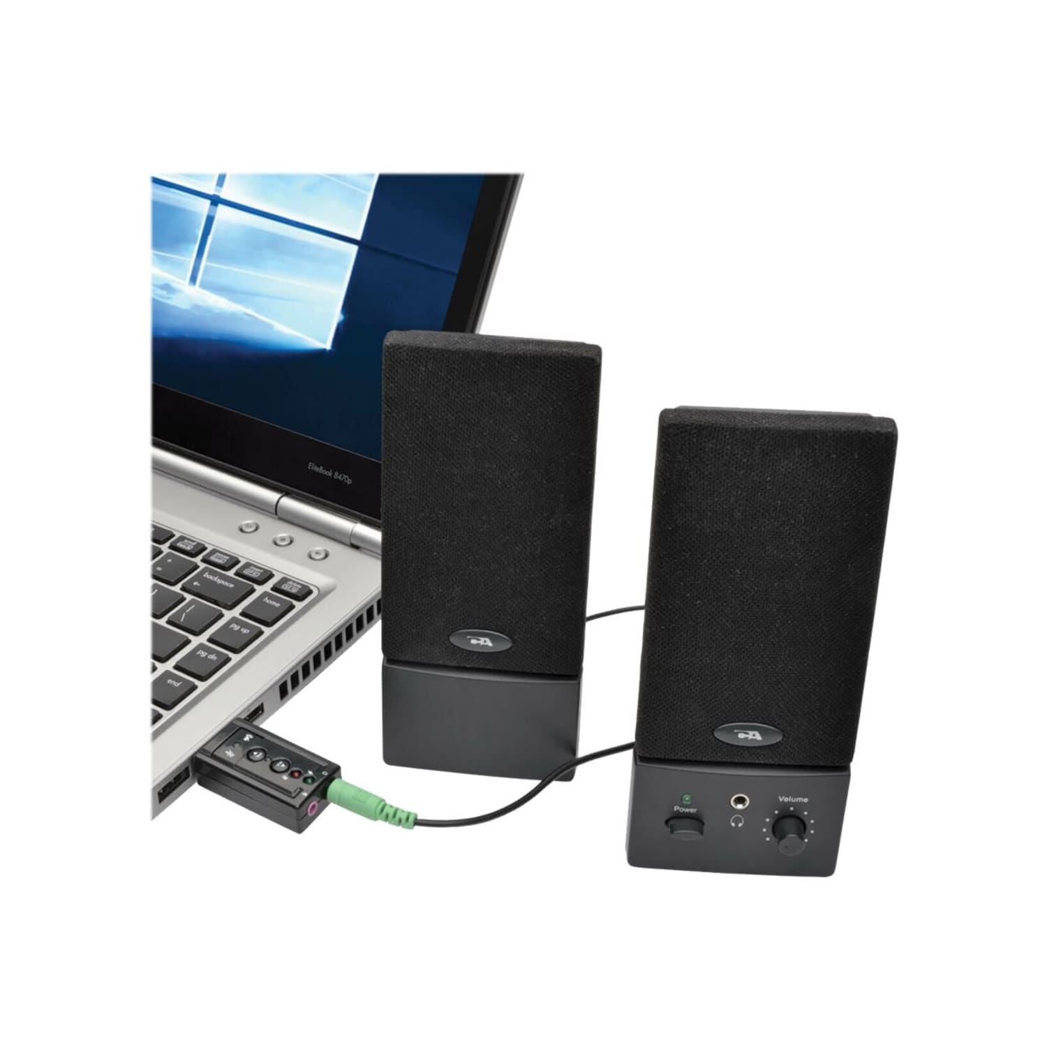 Eaton Tripp Lite Series USB External Sound Card Microphone Speaker Virtual 7.1 Channel - Sound card - USB - Image 4