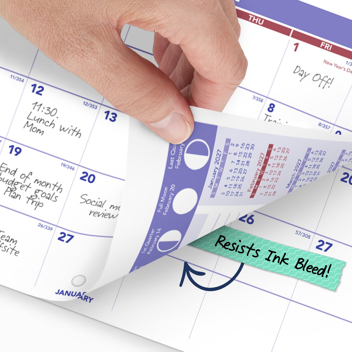 AT-A-GLANCE 2027 Monthly Desk Wall Calendar, Small, 11in x 8 1/2in - Image 3