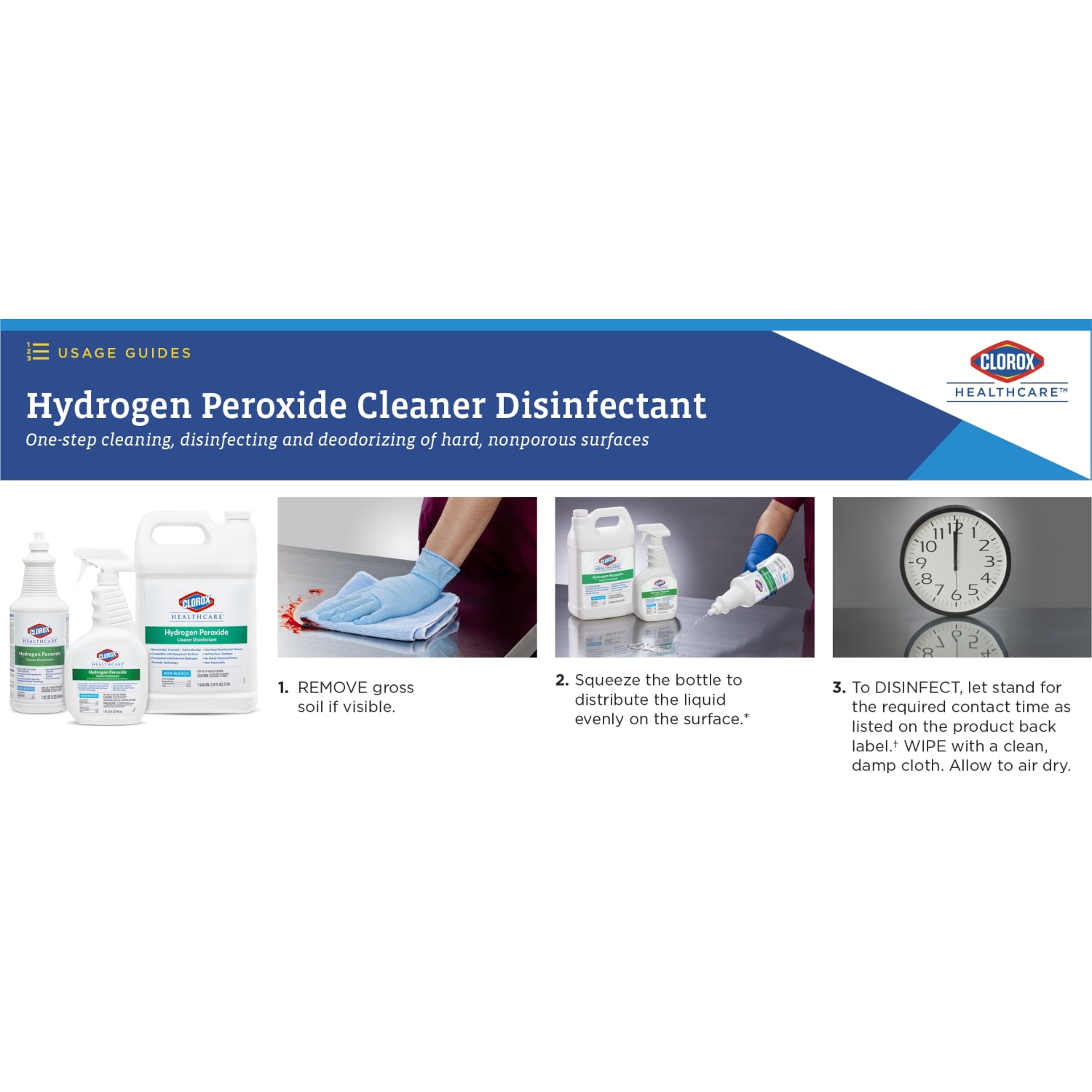 Clorox Healthcare Hydrogen-Peroxide Disinfecting Cleaner, 22 Oz Bottle - Image 6