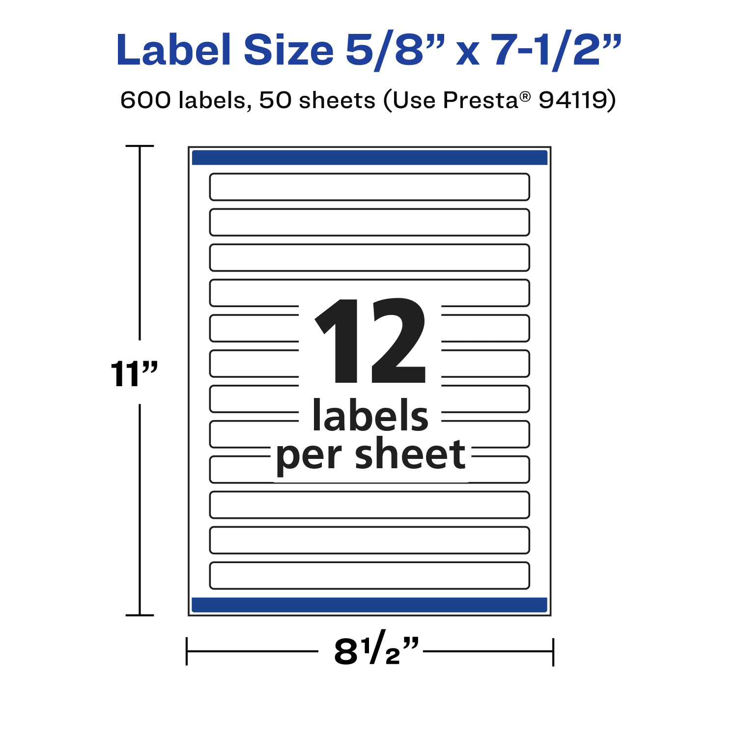 Avery Glossy Permanent Labels With Sure Feed, 94119-CGF50, Rectangle, 5/8in x 7-1/2in, Clear, Pack Of 600 - Image 6