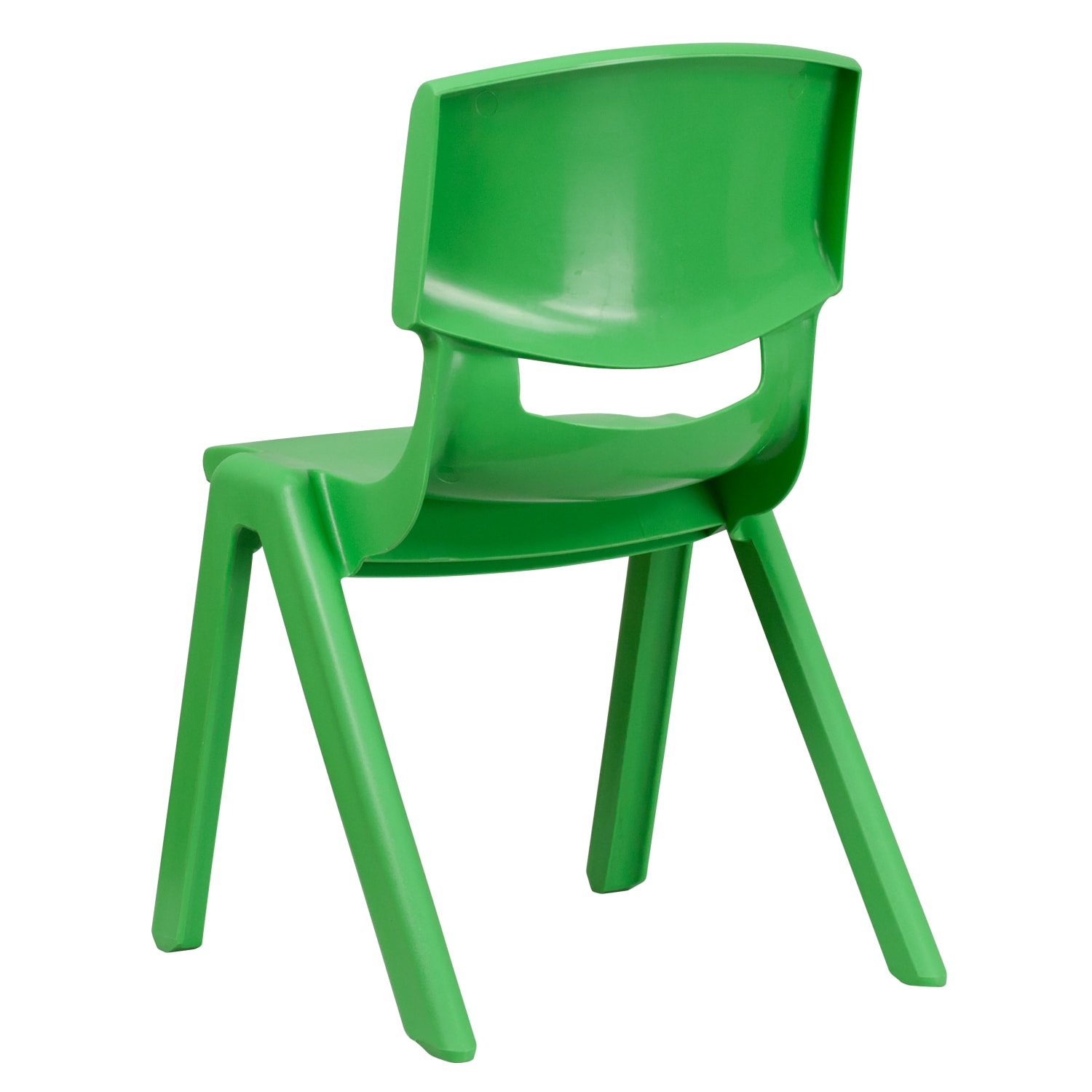 Flash Furniture Plastic Stackable School Chairs With 15.5in Seat Height, Green, Set Of 4 Chairs - Image 9