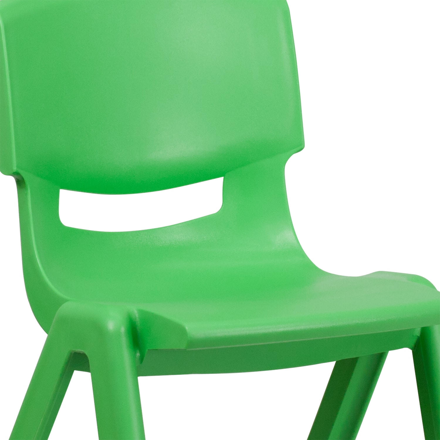 Flash Furniture Plastic Stackable School Chairs With 15.5in Seat Height, Green, Set Of 4 Chairs - Image 10