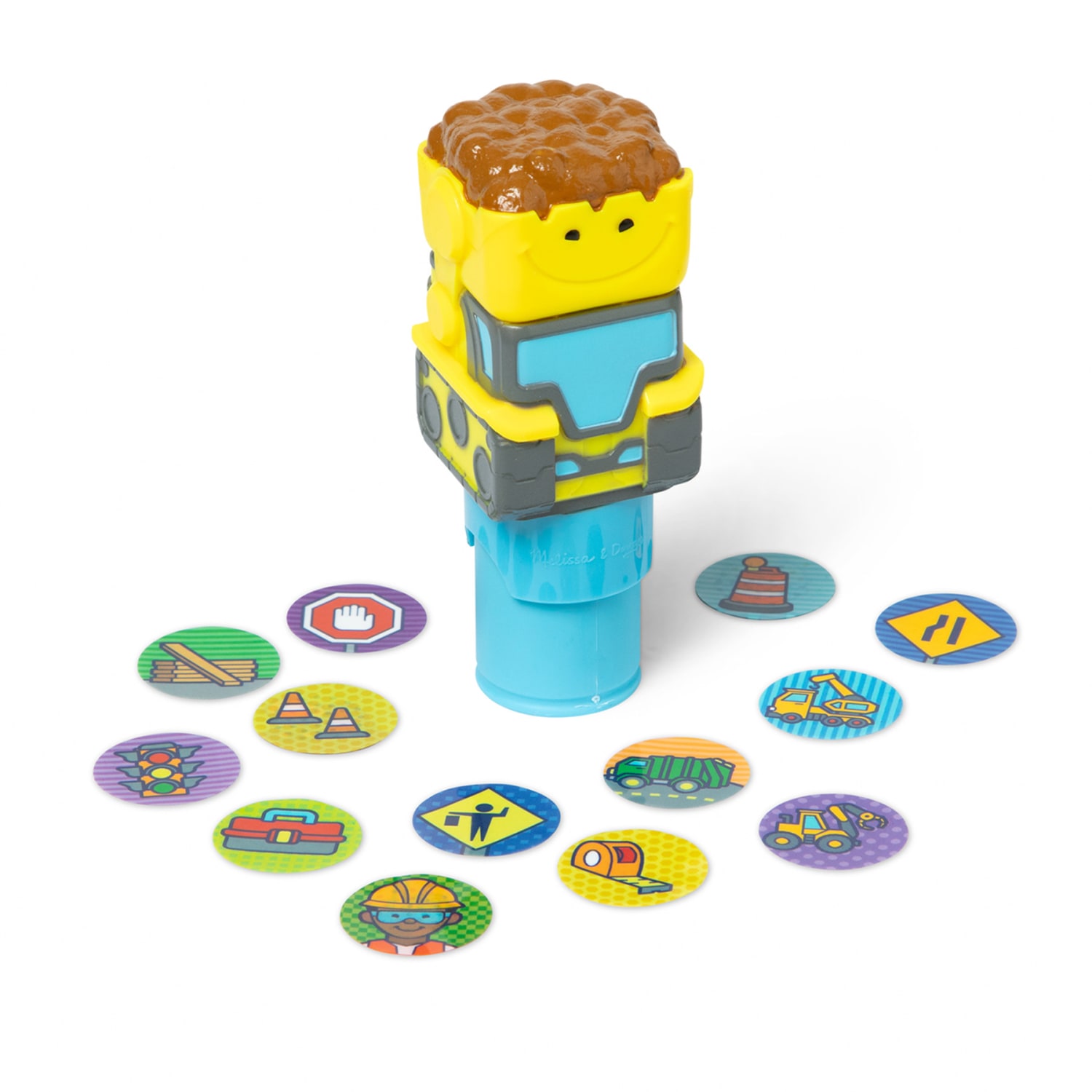 Melissa & Doug Sticker WOW! Activity Pad & Sticker Stamper, Bulldozer, 300 Stickers Per Set, 2 Sets - Image 4