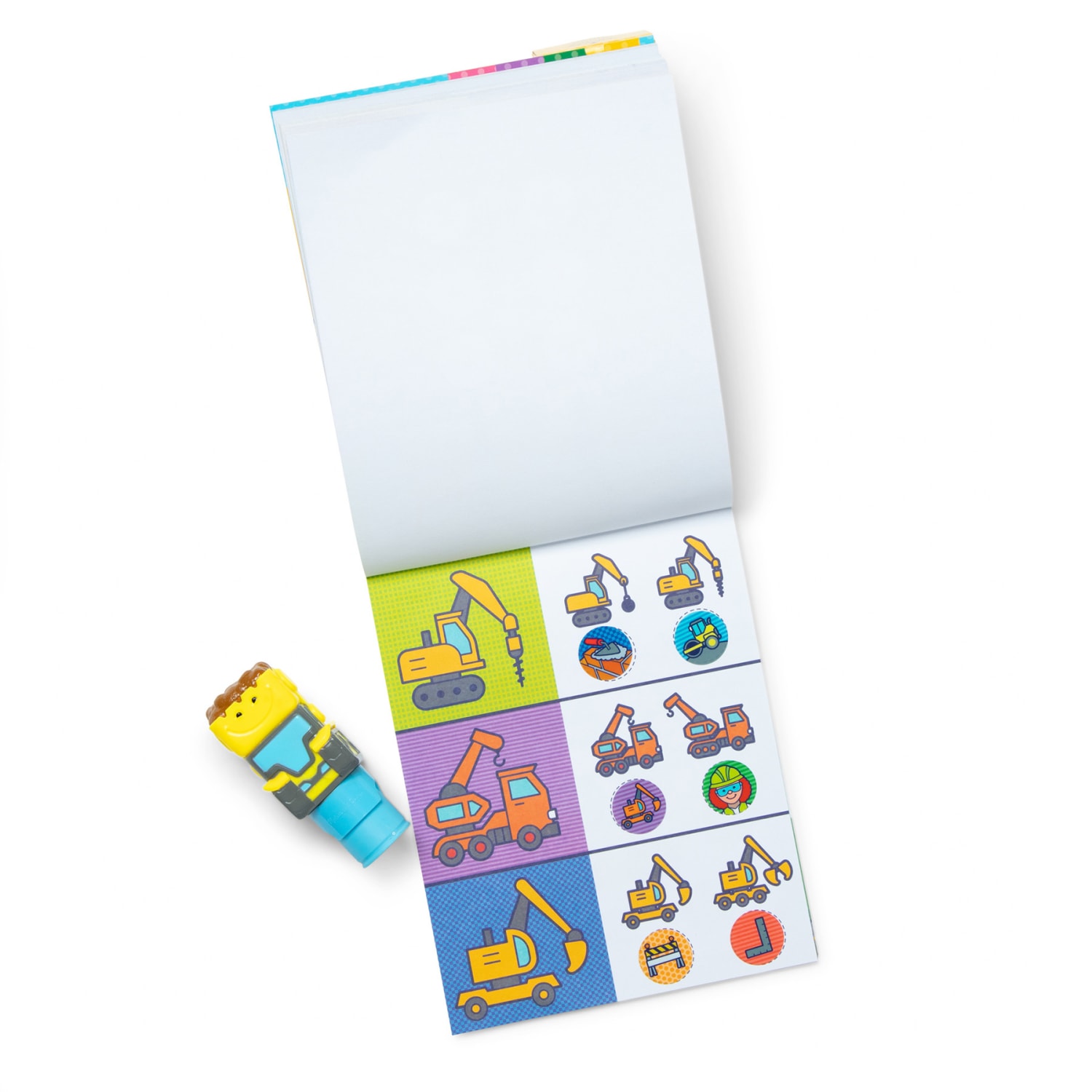 Melissa & Doug Sticker WOW! Activity Pad & Sticker Stamper, Bulldozer, 300 Stickers Per Set, 2 Sets - Image 6