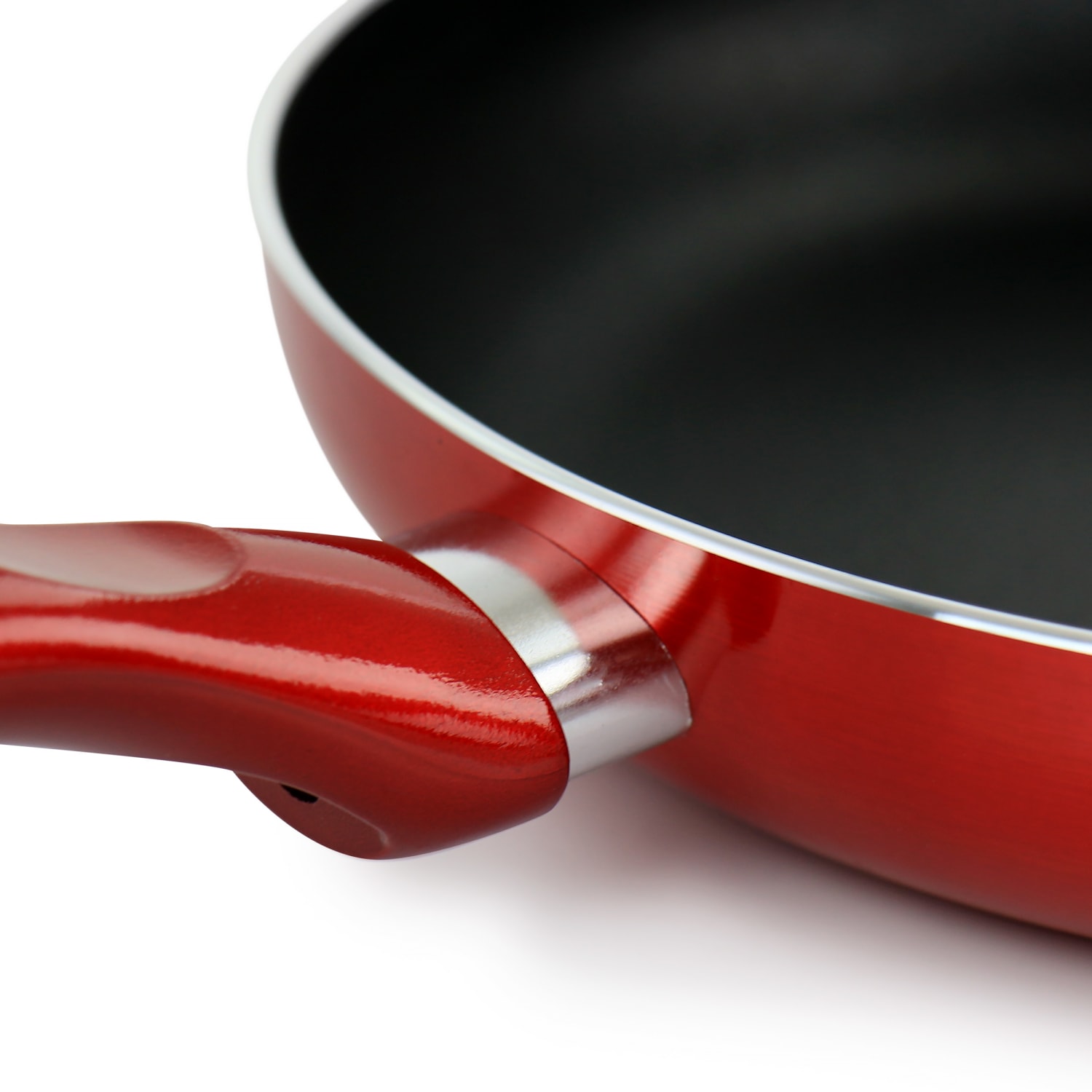 Better Chef Gourmet Metallic Non-Stick Fry Pan, 10in, Red - Image 3