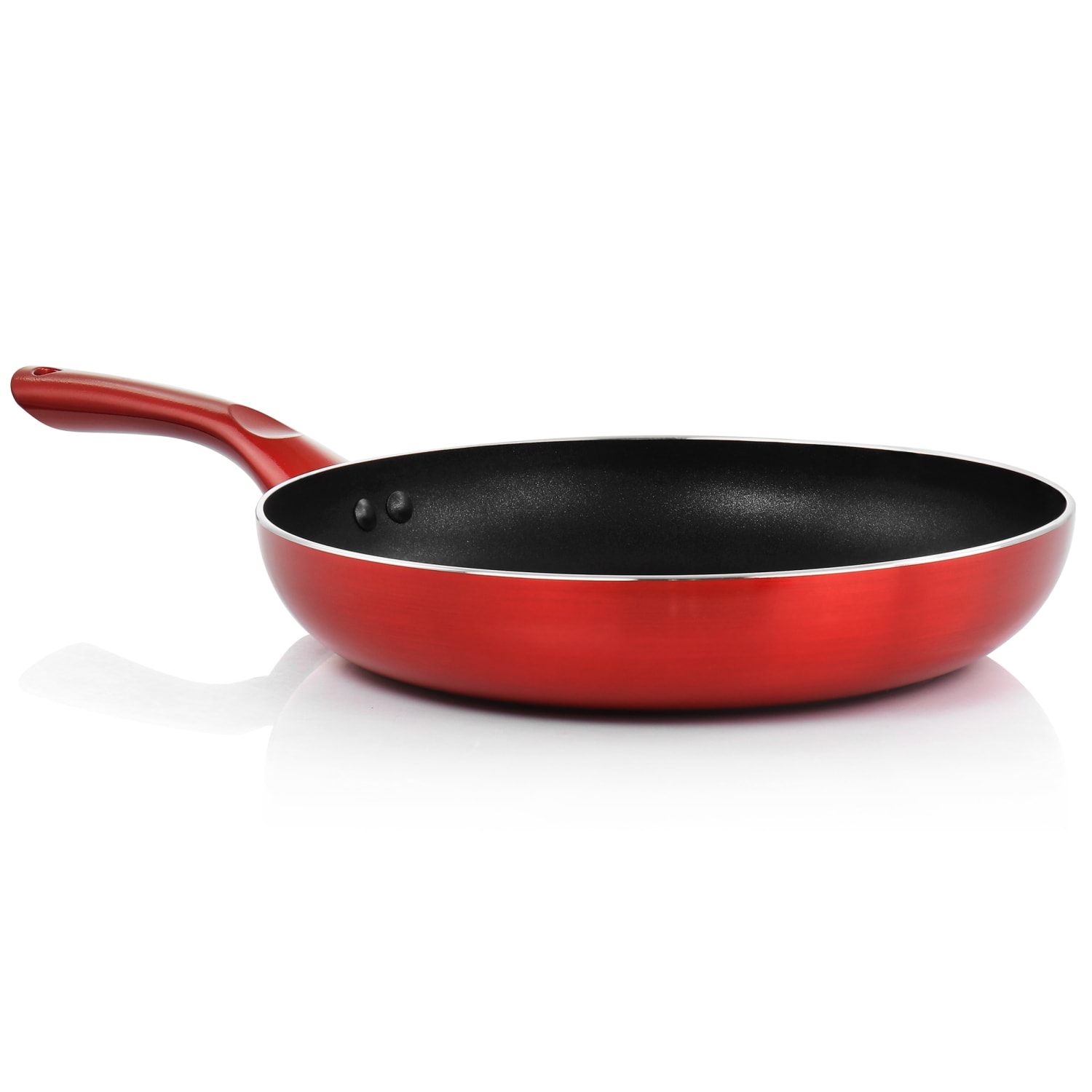 Better Chef Gourmet Metallic Non-Stick Fry Pan, 10in, Red - Image 4