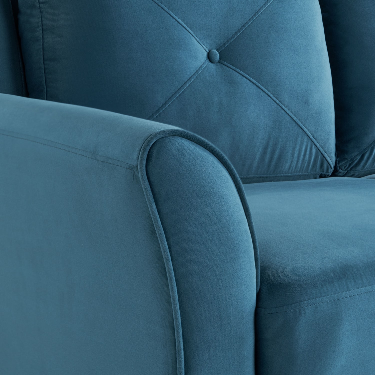 Lifestyle Solutions Hanson Microfiber Loveseat With Curved Arms BlueBlack PopularChairscom