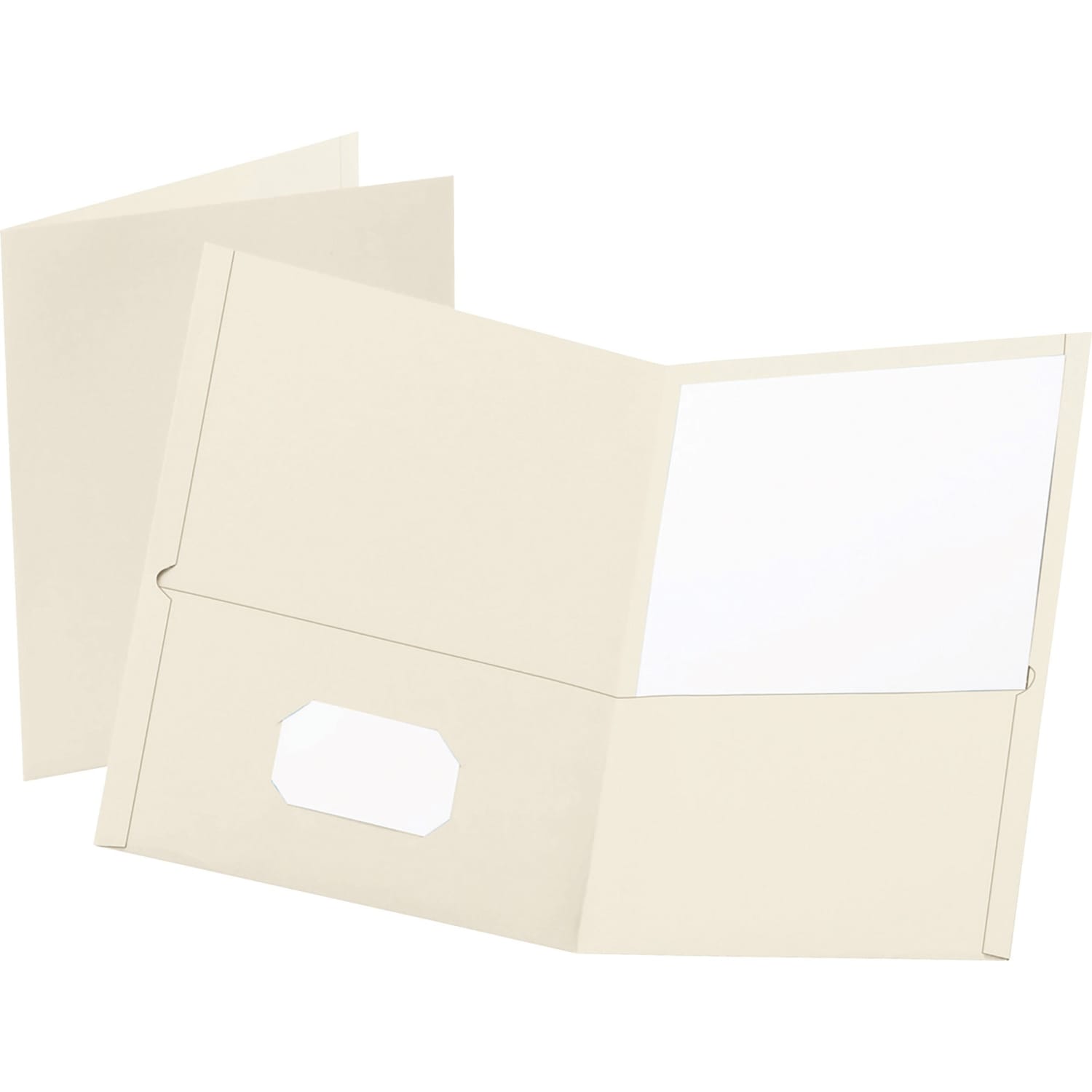 Oxford Twin-Pocket Portfolios, 8 1/2in x 11in, White, Pack Of 25 - Image 3