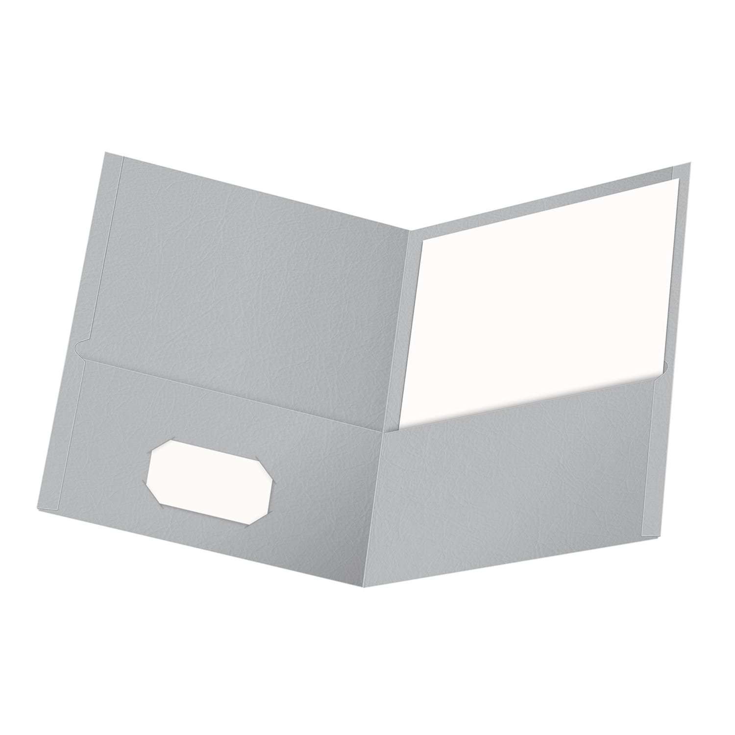 Oxford Twin-Pocket Portfolios, 8 1/2in x 11in, Gray, Pack Of 25 - Image 3