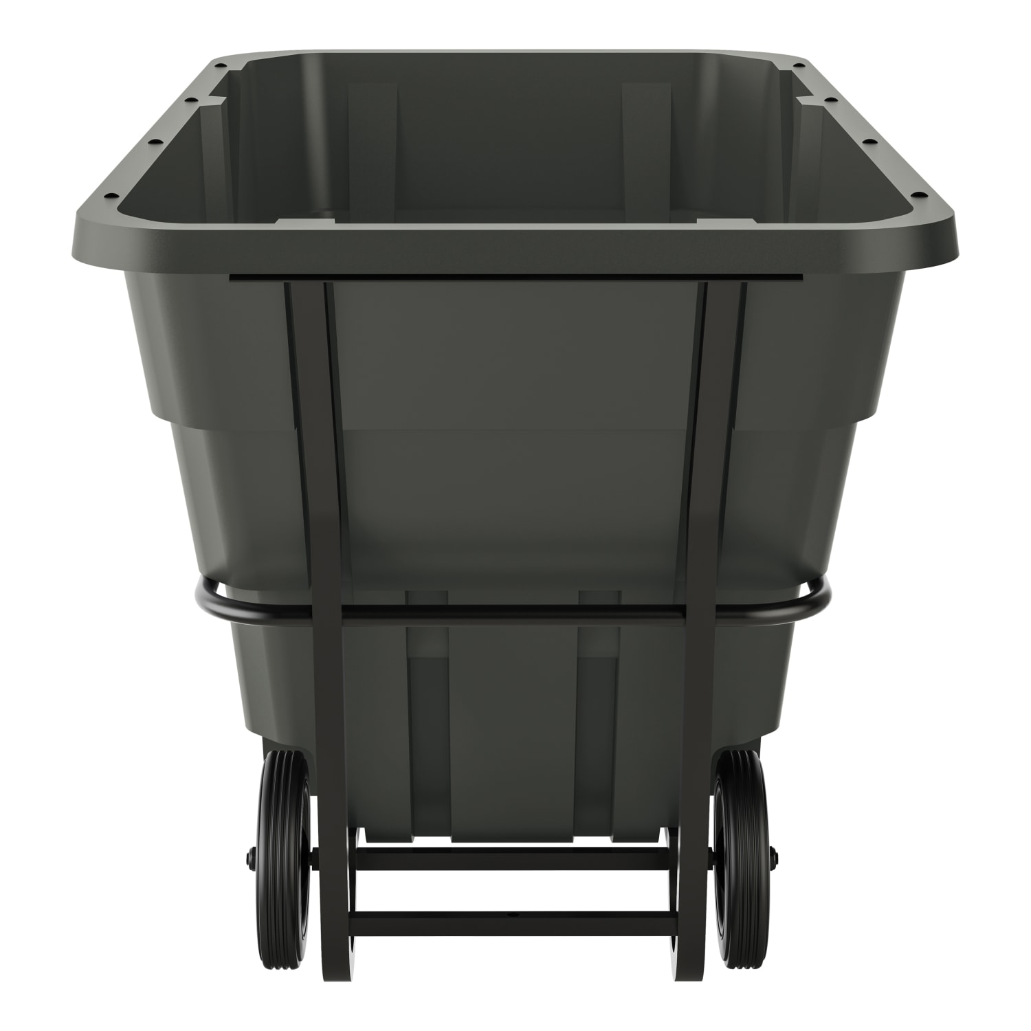 Suncast Commercial Tilt Truck, Standard Duty, 1.5 Cu Yd., 47-15/16inH x 41-1/4inW x 85-7/8inD, Black - Image 3