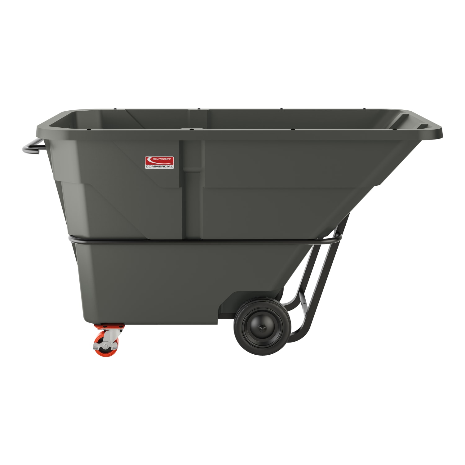Suncast Commercial Tilt Truck, Standard Duty, 1.5 Cu Yd., 47-15/16inH x 41-1/4inW x 85-7/8inD, Black - Image 5