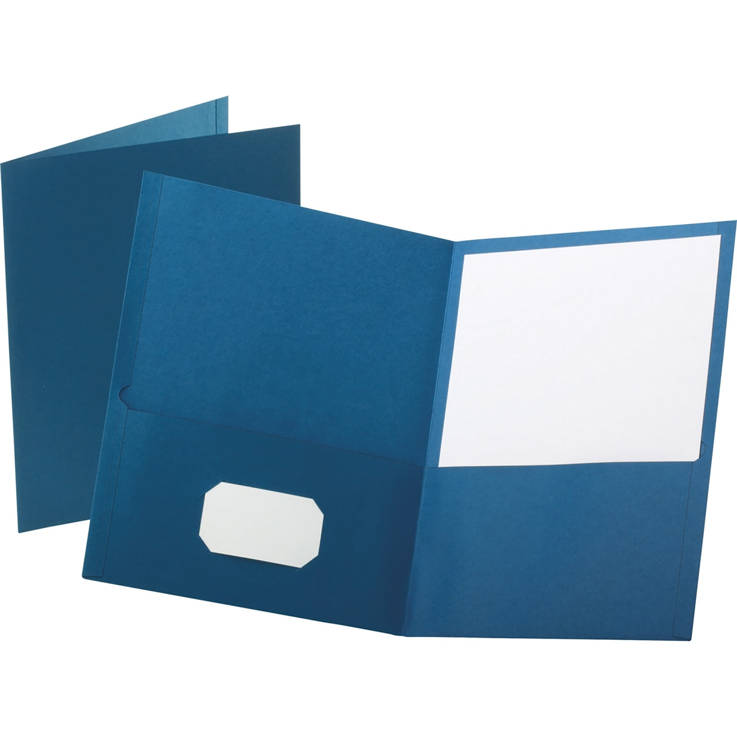 Oxford Twin-Pocket Portfolios, 8 1/2in x 11in, Blue, Pack Of 25 - Image 3