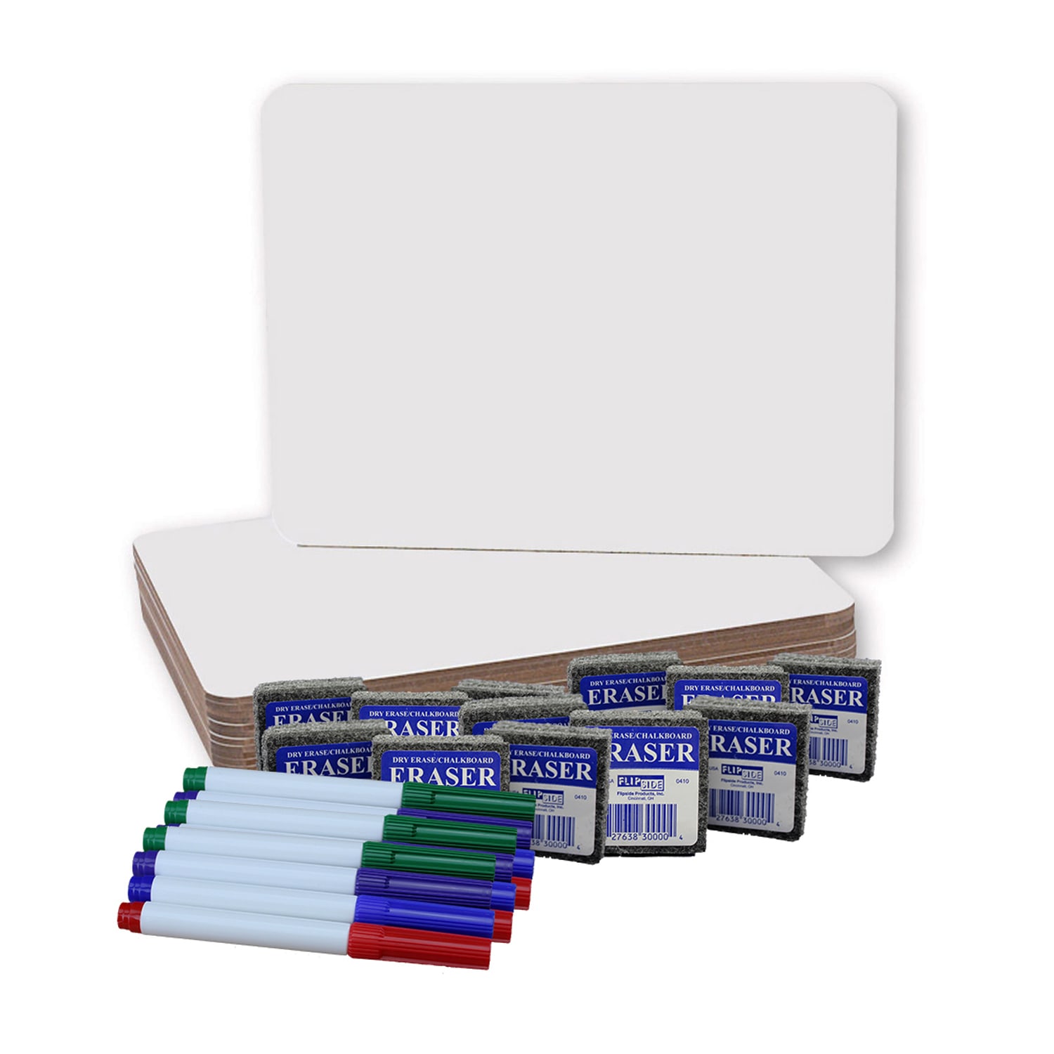 Flipside Board, White, Marker, Eraser, 12Ea, Flp31003