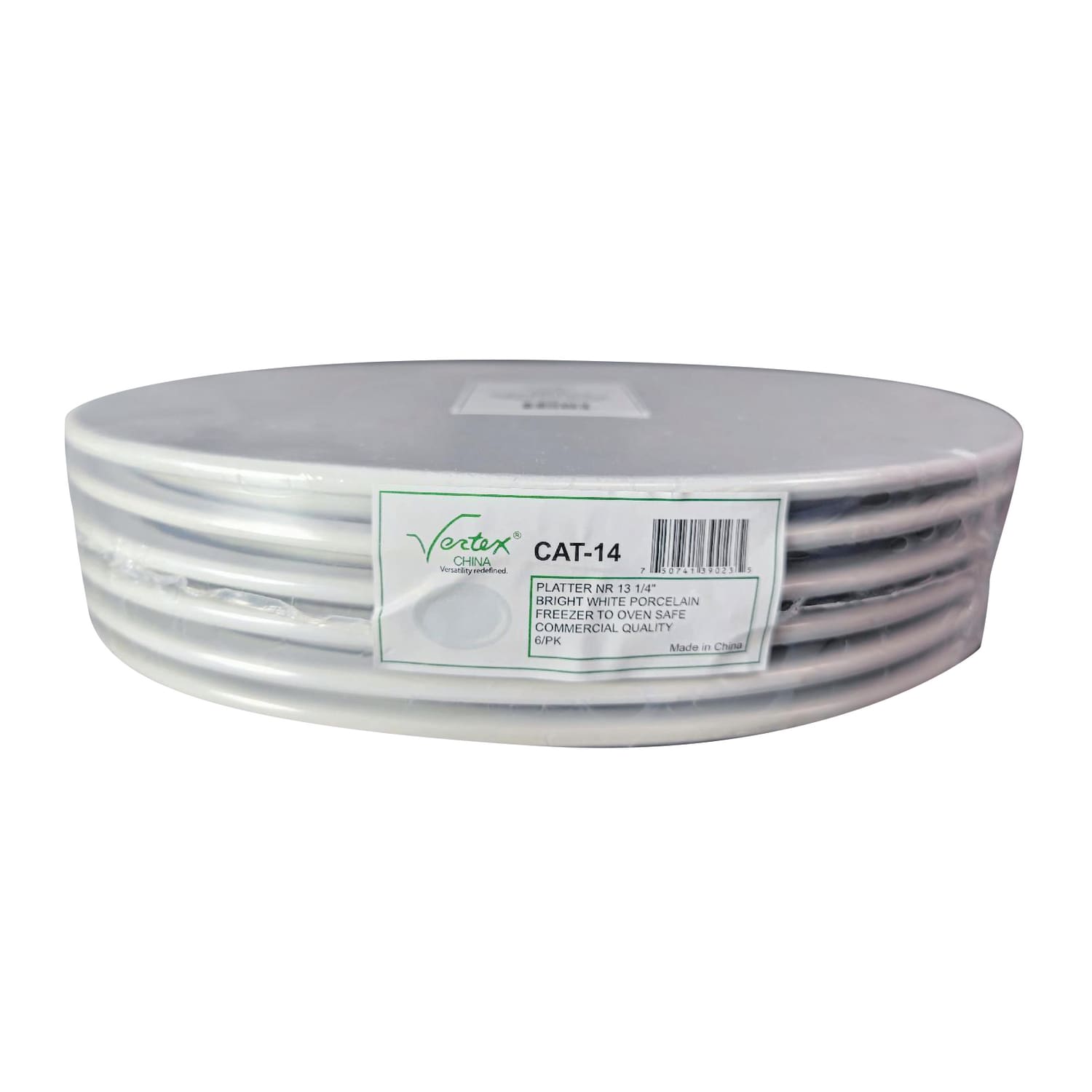 Hoffman Vertex China Catalina Collection Narrow Rim Platters, 13-1/4in, Bright White, Case Of 12 Platters - Image 3