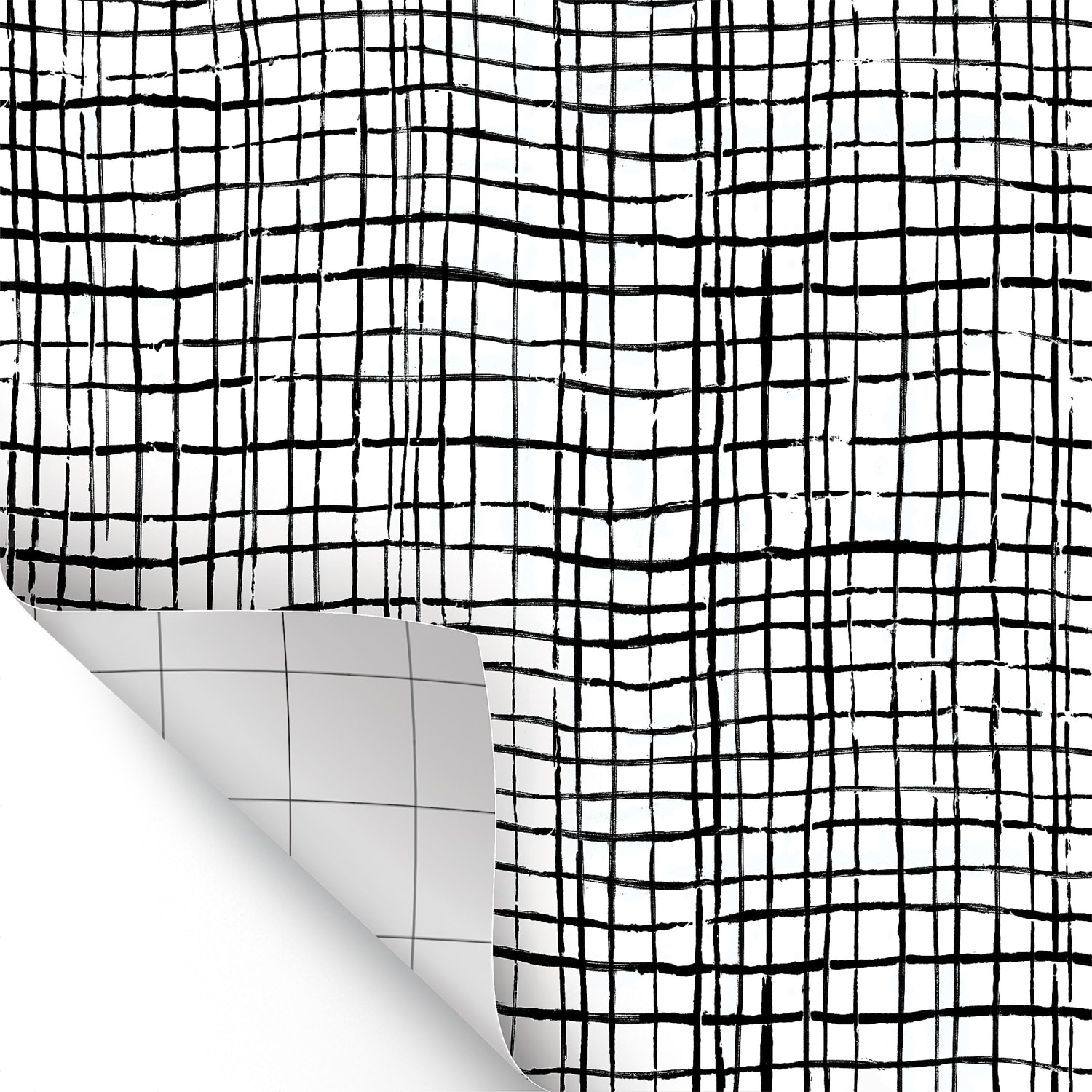 Teacher Created Resources Peel And Stick Decorative Paper Roll, 17-1/2in x 10 ft, Black Grid - Image 4