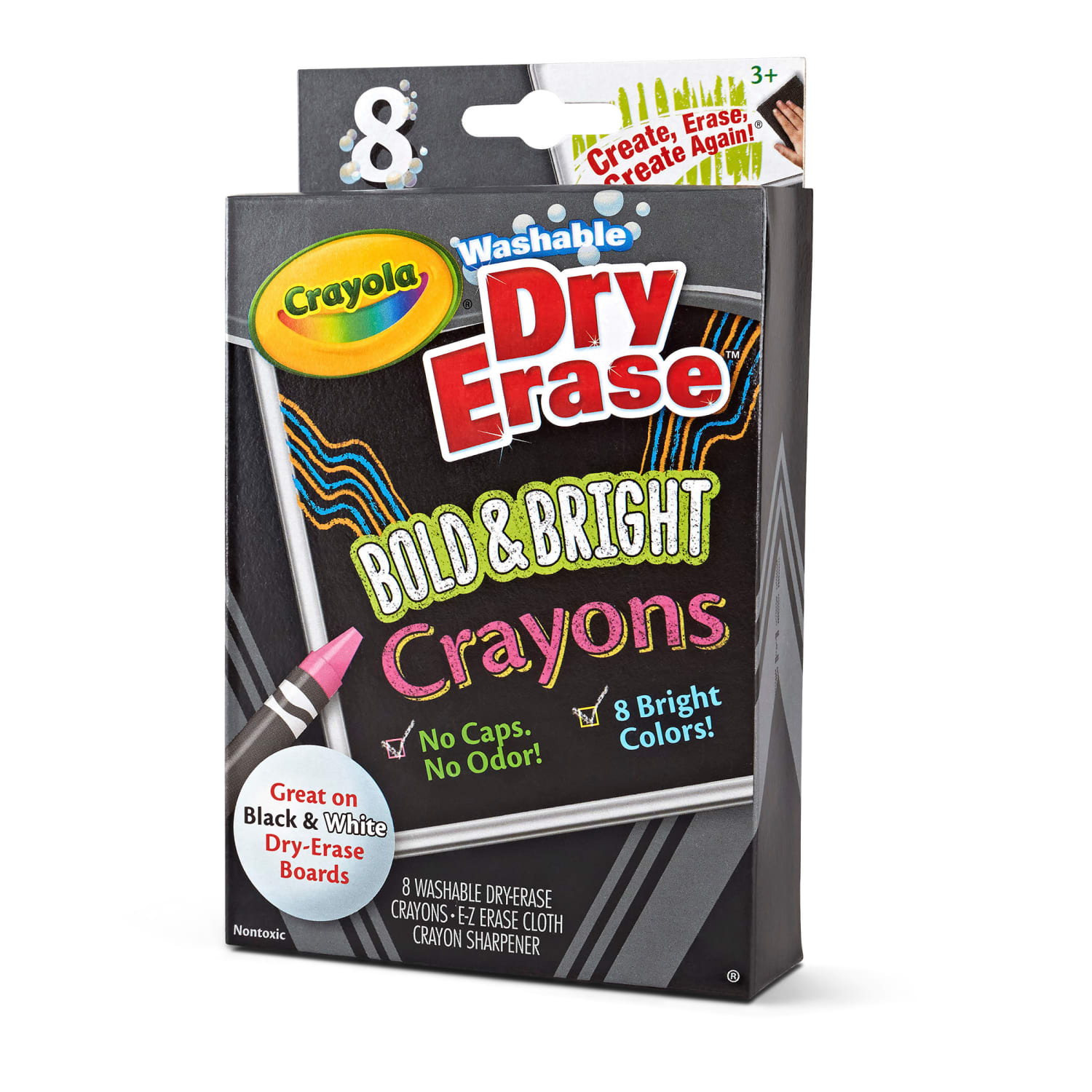 Crayola Dry Erase Washable Crayons, Bright Colors, 8 Per Pack, Set Of 6 Packs - Image 4