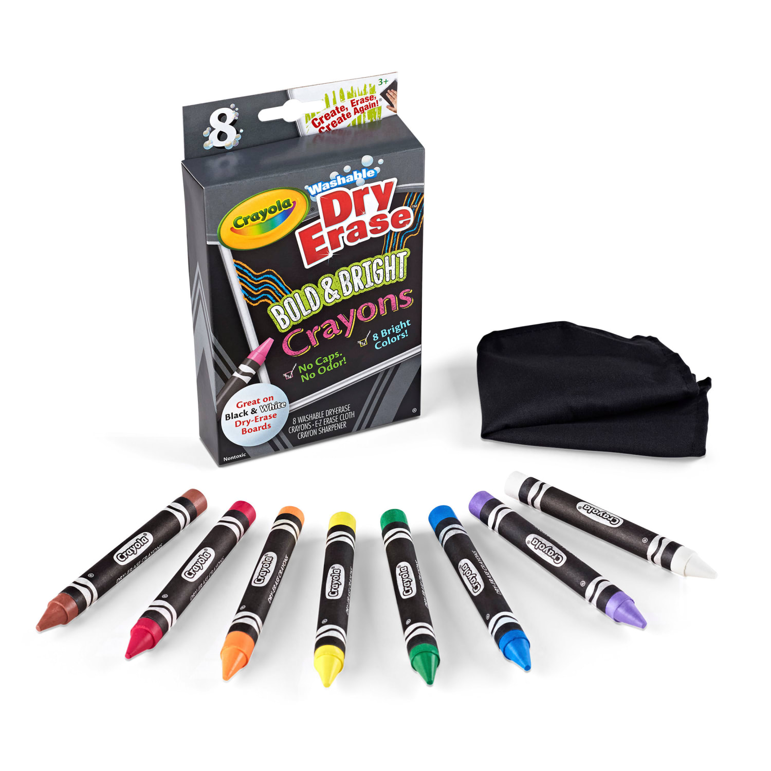 Crayola Dry Erase Washable Crayons, Bright Colors, 8 Per Pack, Set Of 6 Packs - Image 5