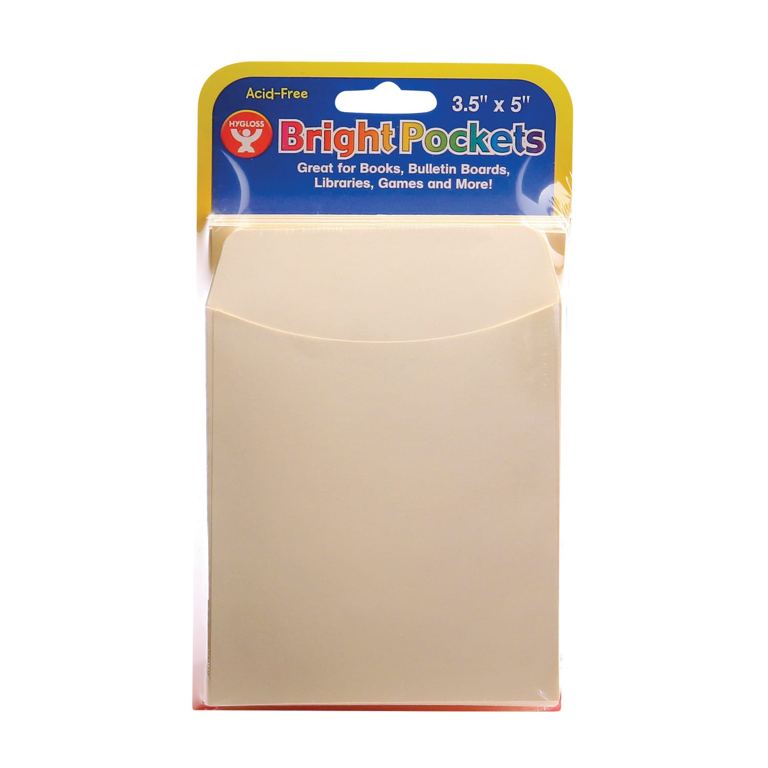 Hygloss Manila Pockets, 3 1/2in x 5in, 6 Packs Of 40
