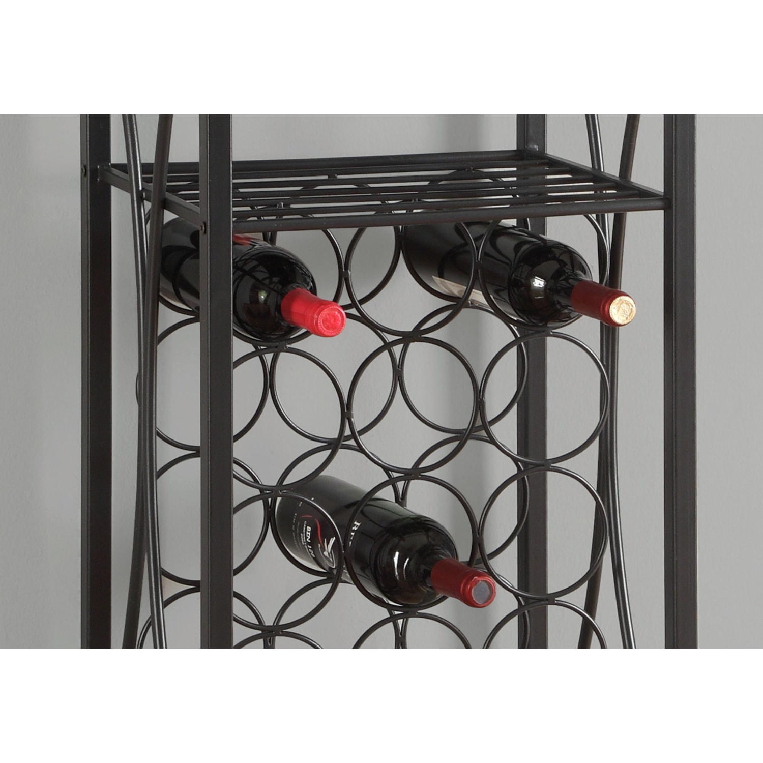 Monarch Specialties Brady Home Bar, 40-1/2inH x 16-1/4inW x 12-1/2inD, Black - Image 4