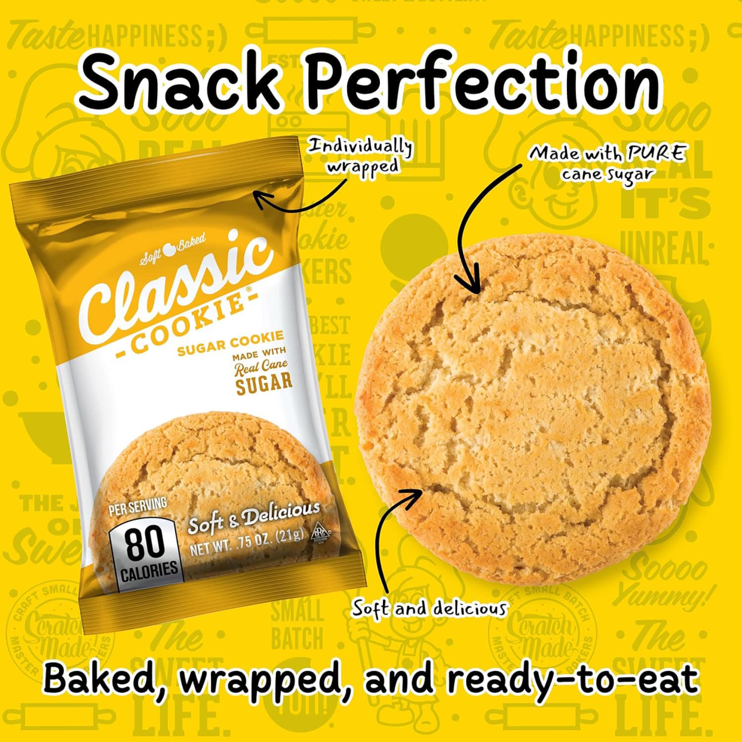 Classic Cookie Sugar Cookies Bulk, 0.75 Oz, Total Qty 200 - Image 6