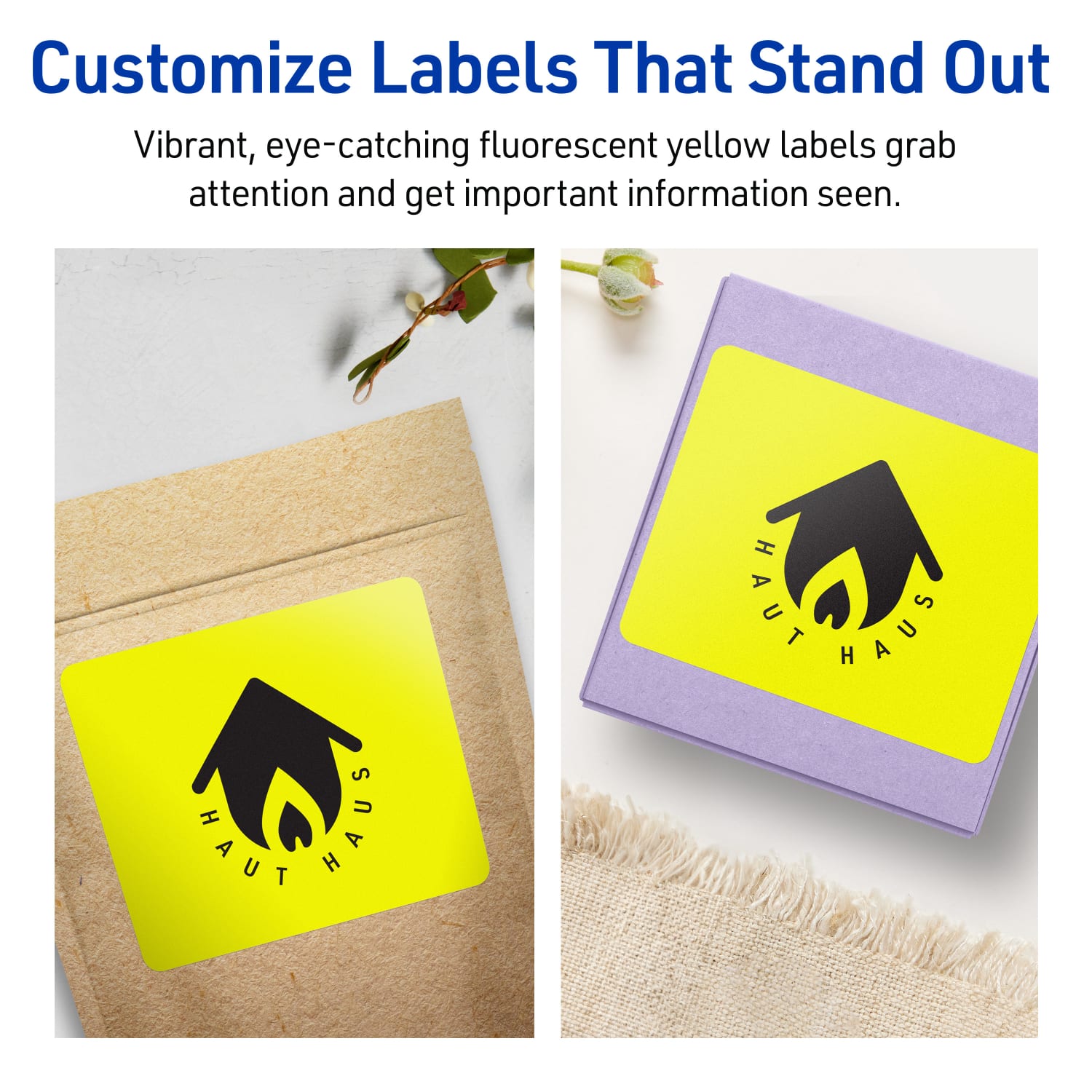 Avery Print-To-The-Edge Labels With Sure Feed Technology, 94252-NYP40, Rectangle, 4in x 3in, Matte Neon Yellow, Pack of 160 - Image 4