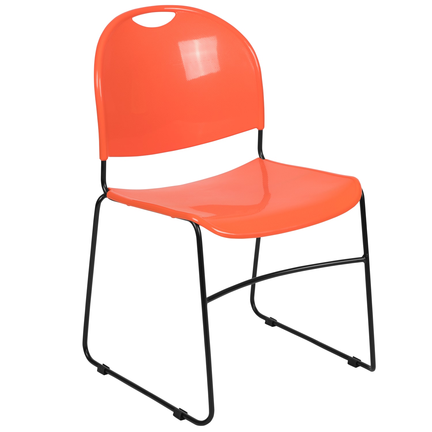 Flash Furniture HERCULES Plastic UltraCompact Stack Chair OrangeBlack PopularChairscom Flash Furniture HERCULES Plastic Ultra Compact Stack Chair OrangeBlack PopularChairscom