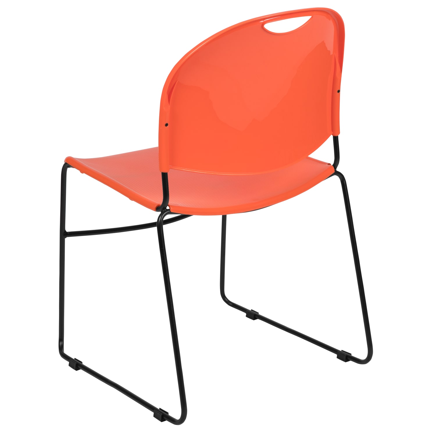 Flash Furniture HERCULES Plastic UltraCompact Stack Chair OrangeBlack PopularChairscom Flash Furniture HERCULES Plastic Ultra Compact Stack Chair OrangeBlack PopularChairscom