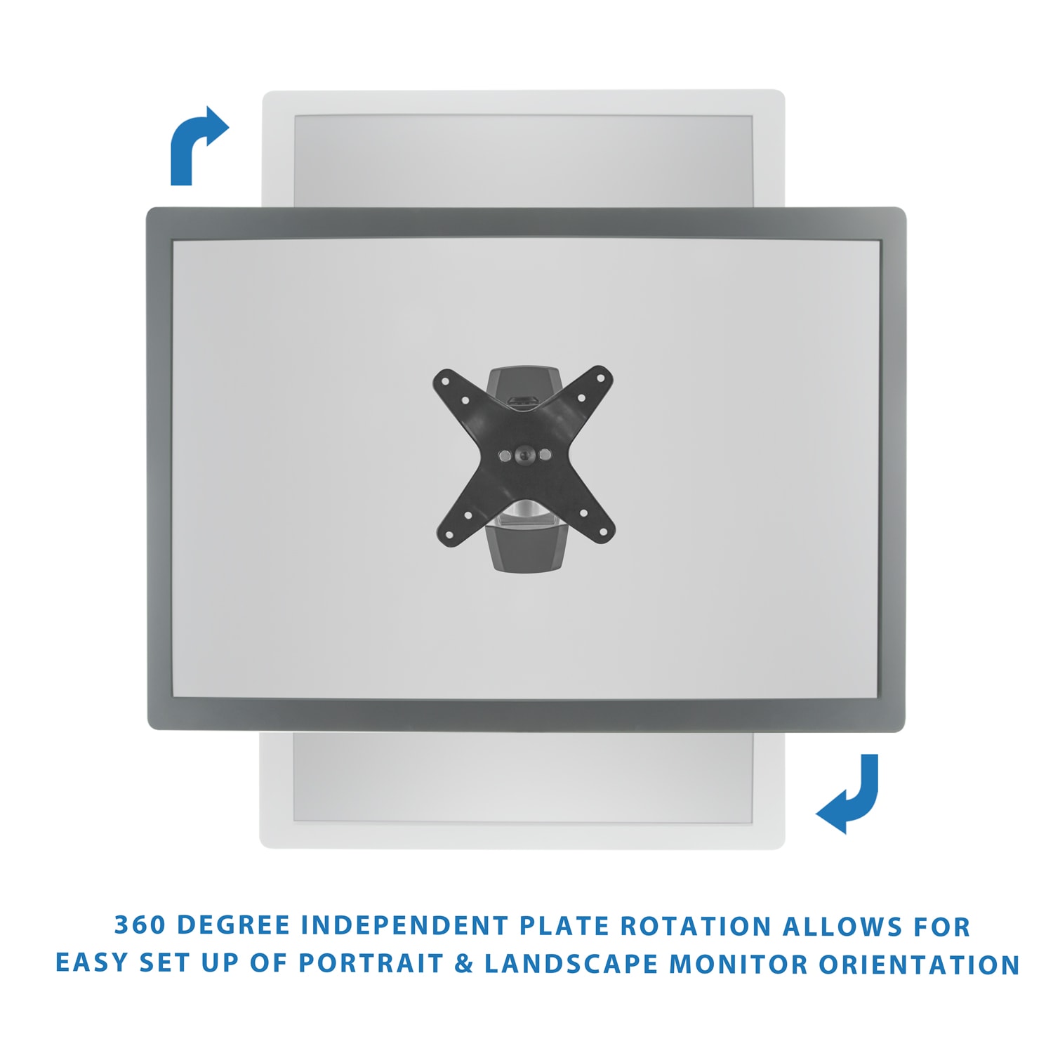 Mount-It! Monitor Wall Mount For Computers, 11inH x 10.3inW x 3.5inD, Silver - Image 6