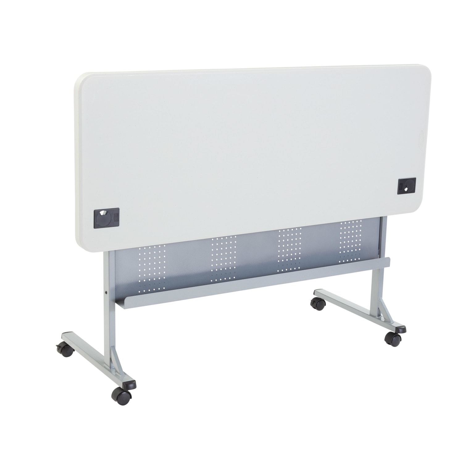 National Public Seating Flip-N-Store Table, 29-1/2inH x 24inW x 60inD, Speckled Gray - Image 4