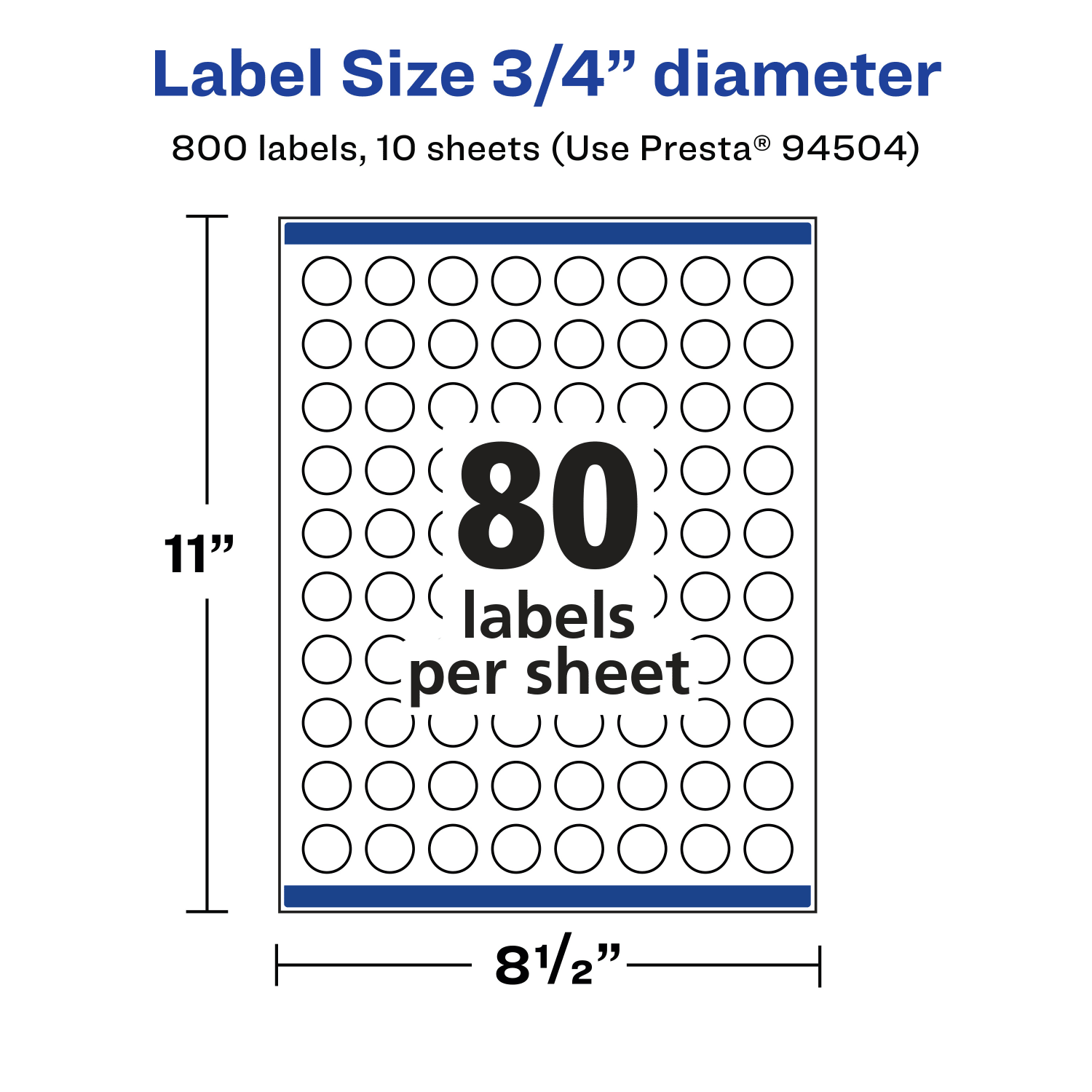 Avery Glossy Permanent Labels With Sure Feed, 94504-CGF10, Round, 3/4in Diameter, Clear, Pack Of 800 - Image 6