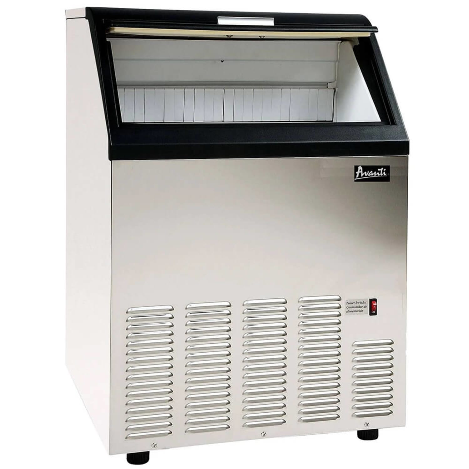 Avanti Commercial Ice Maker With Storage, Silver - Image 3