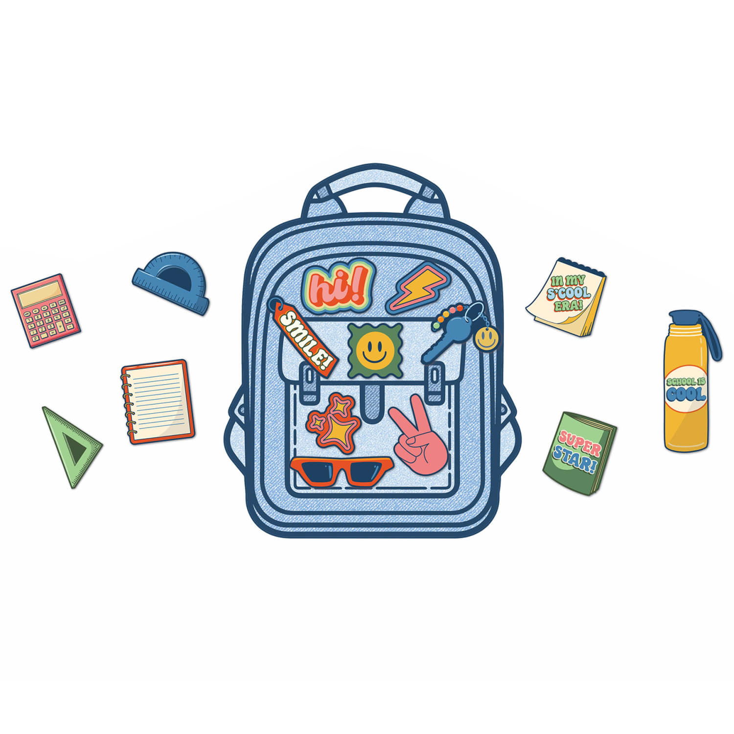 Eureka sCool Era Welcome Bulletin Board Set, 24 Pieces - Image 3