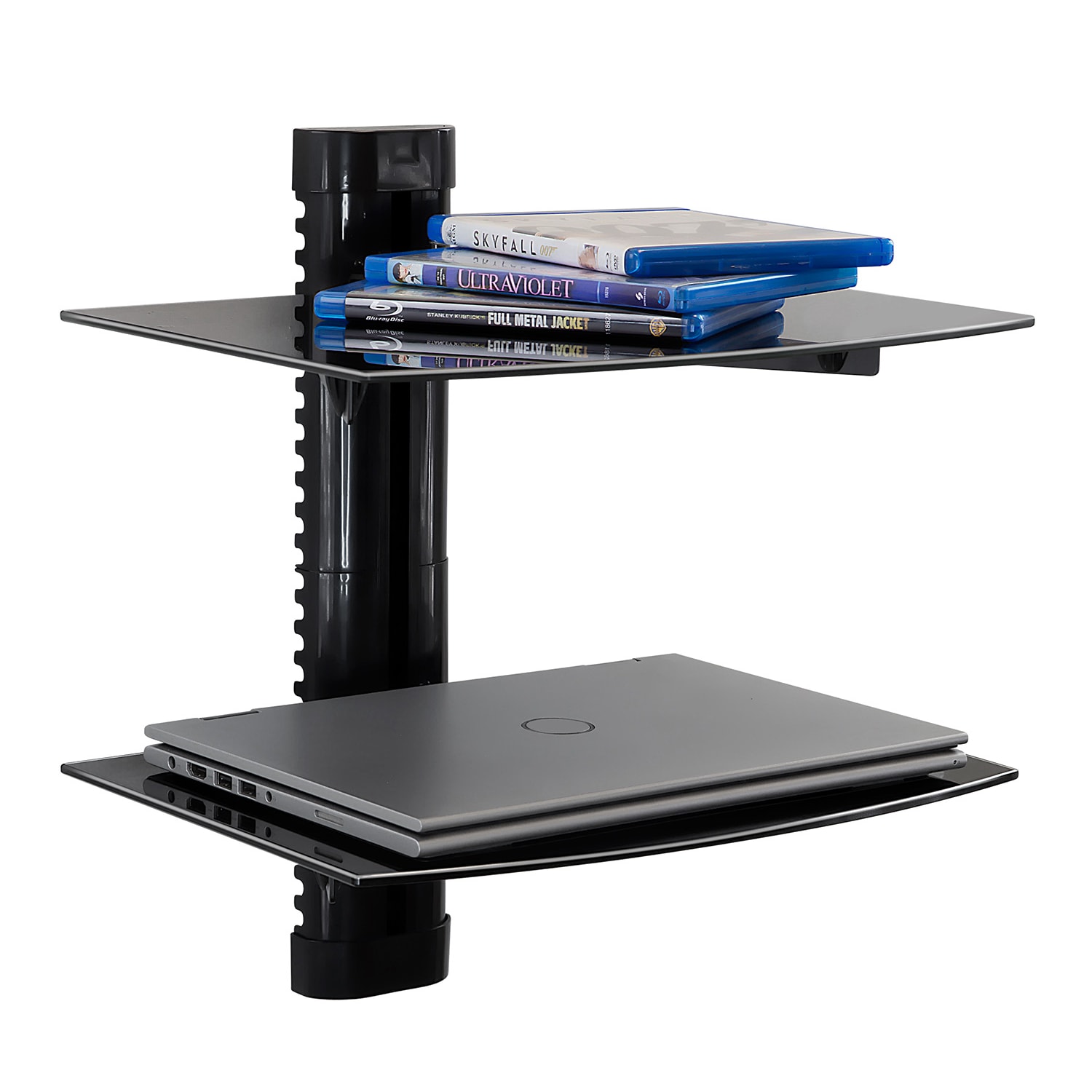 Mount-It! MI-892 2-Tier Wall Mounted Floating Shelf, 15-13/16inH x 14-1/4inW x 9-13/16inD, Black - Image 3