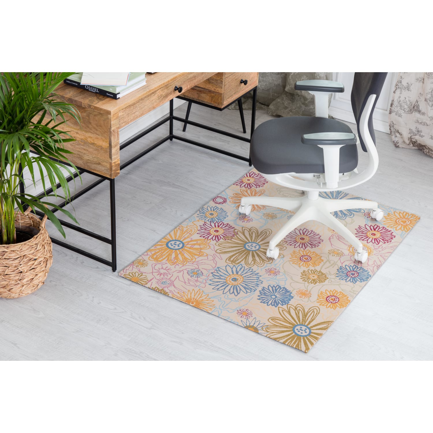 Anji Mountain Keukenhof Rug'd Chair Mat, 1/4inH x 36inW x 48inD, Multicolor - Image 3
