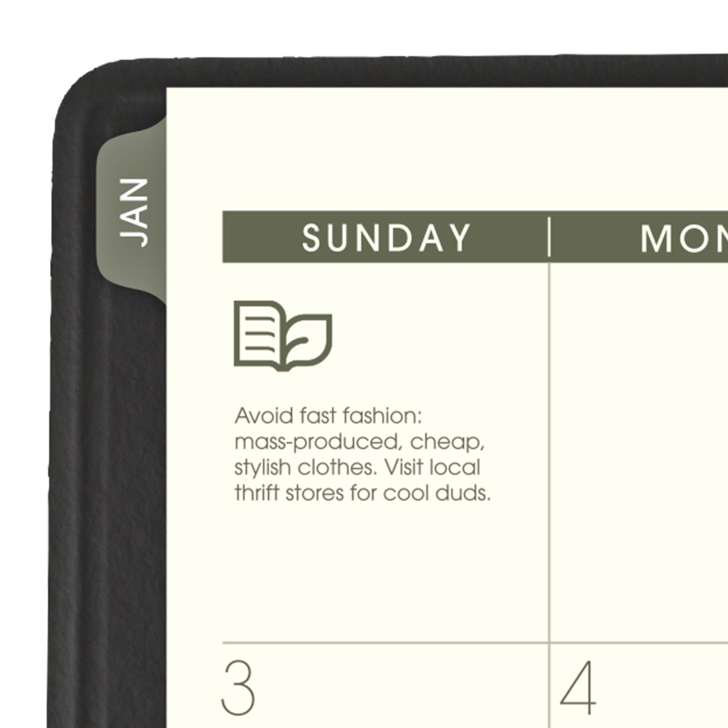 AT-A-GLANCE Recycled 2027 Weekly Monthly Appointment Book Planner, Black, Medium, 7in x 8 3/4in - Image 6