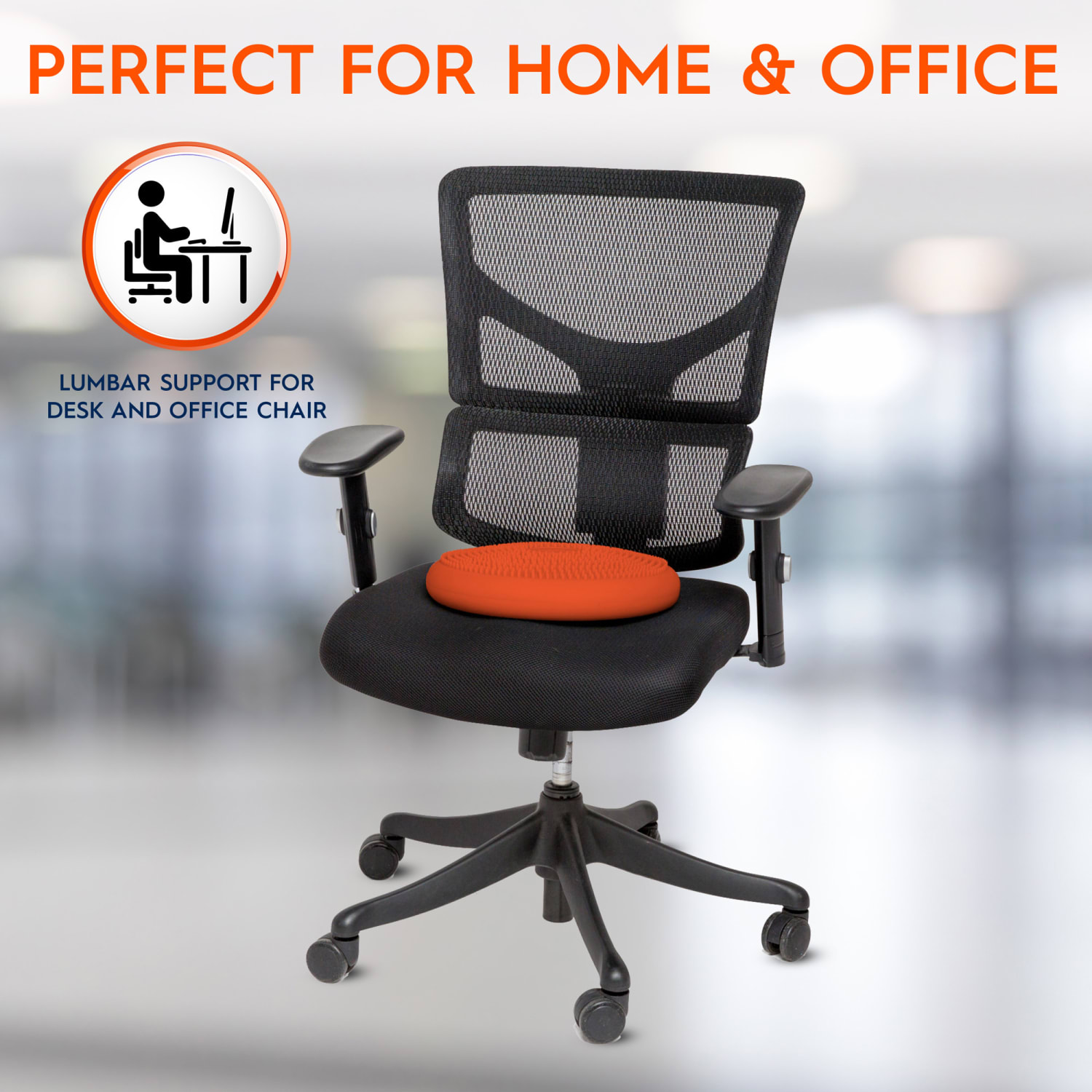 Bouncyband Big Wiggle Seat Sensory Cushion 13in Orange PopularChairscom