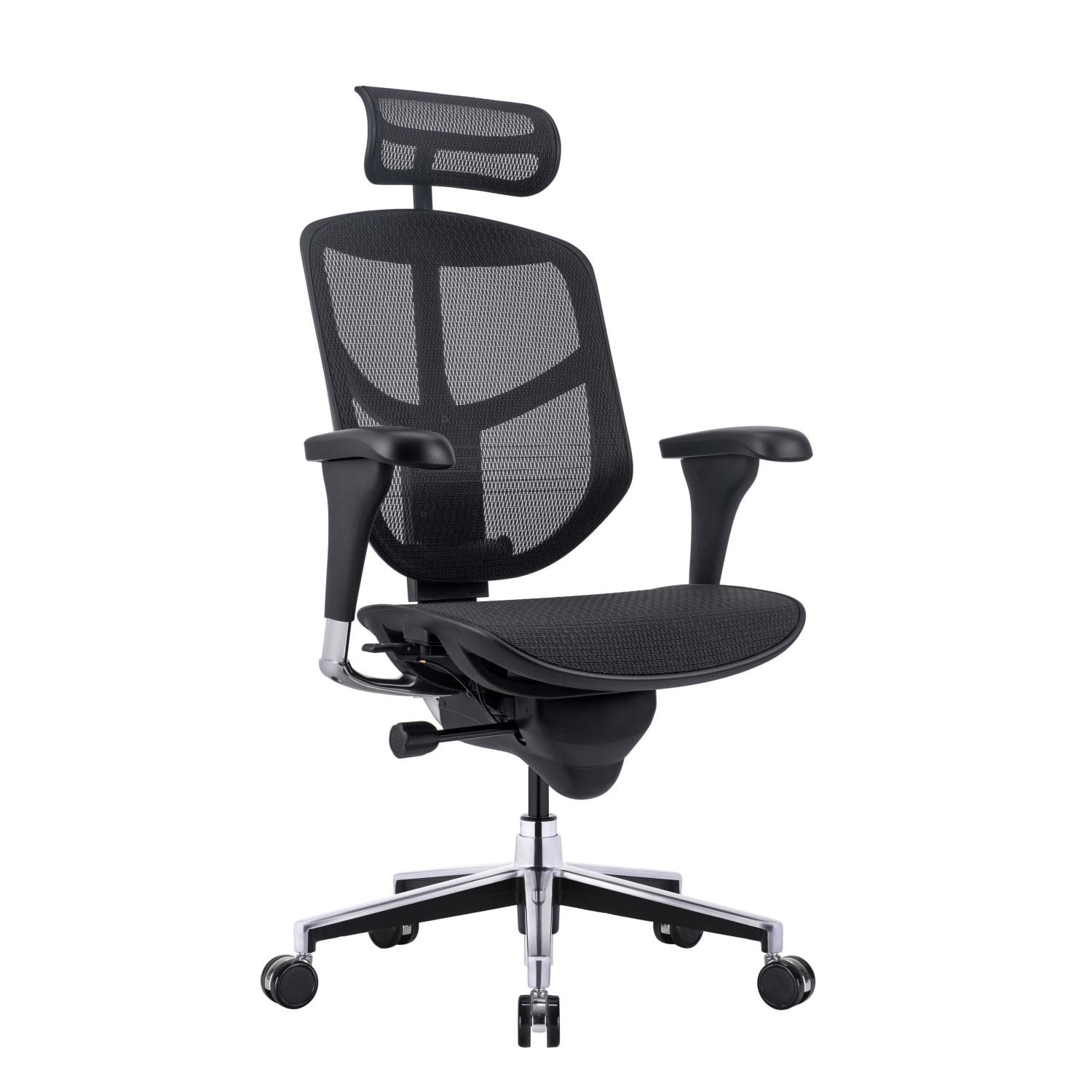 WorkPro Quantum 9000V2 Series Ergonomic MeshMesh High Back Chair With Headrest BlackBlack BIFMA Compliant PopularChairscom