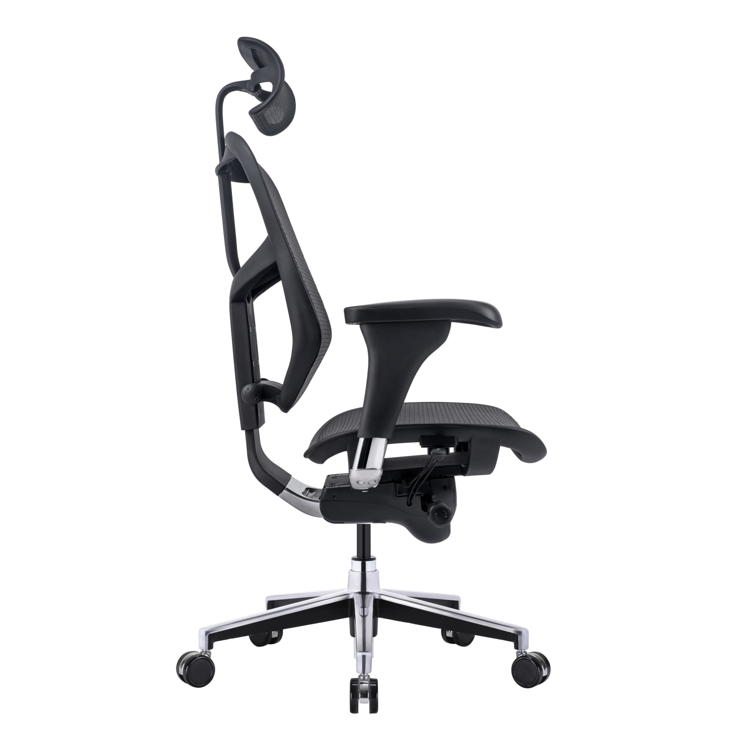 WorkPro Quantum 9000V2 Series Ergonomic Mesh/Mesh High-Back Chair With Headrest, Black/Black, BIFMA Compliant - Image 6