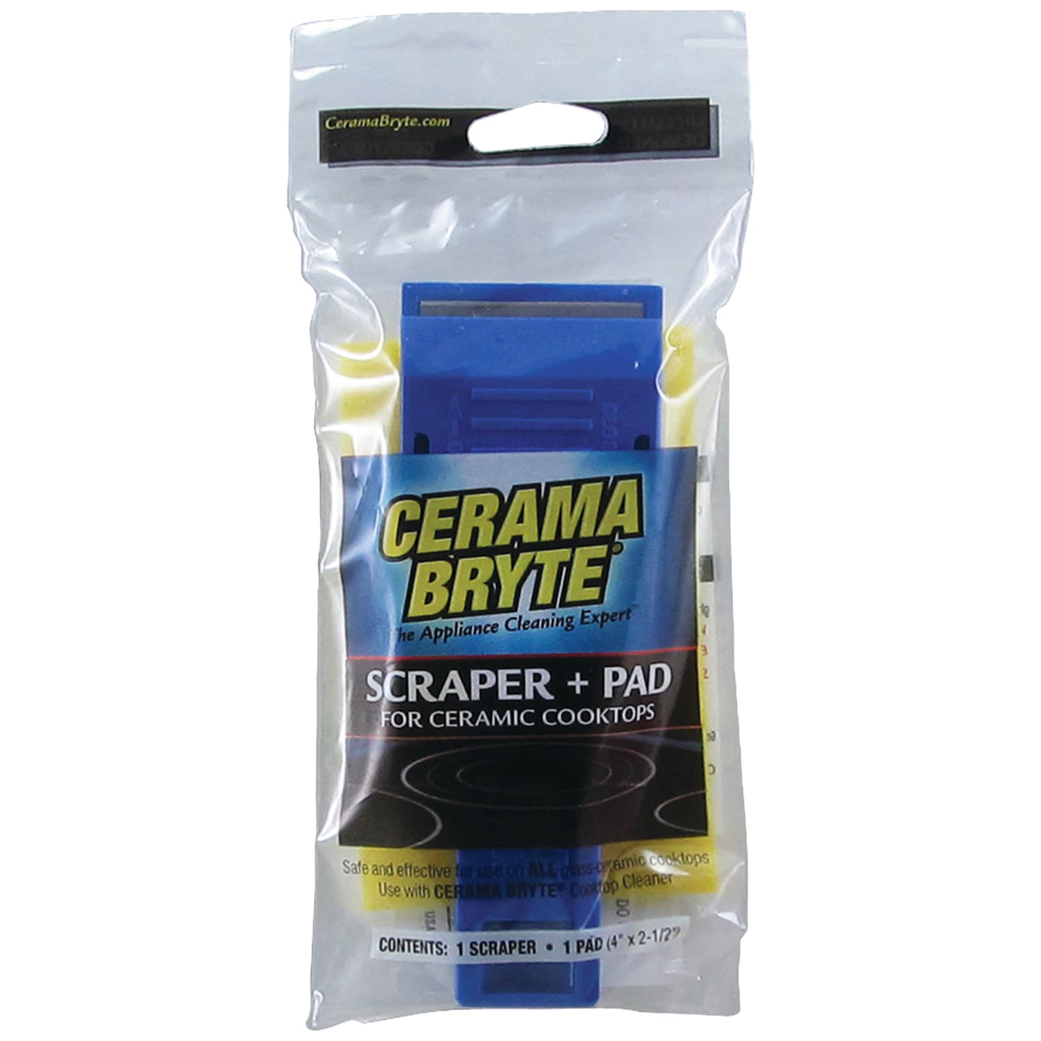 Cerama bryte 28121 Scraper & Pad Combo - Durable, Lightweight, Handle - Image 3