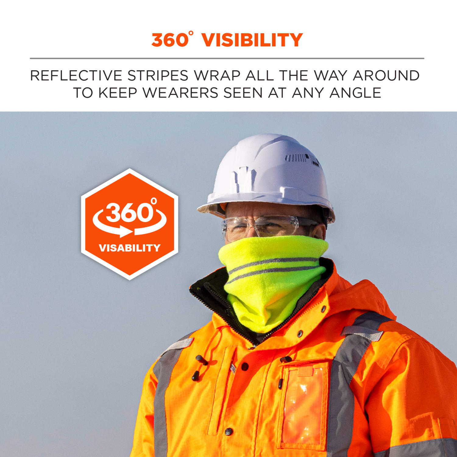 Ergodyne N-Ferno 6961 Reflective Winter Neck Gaiter, Lime - Image 6