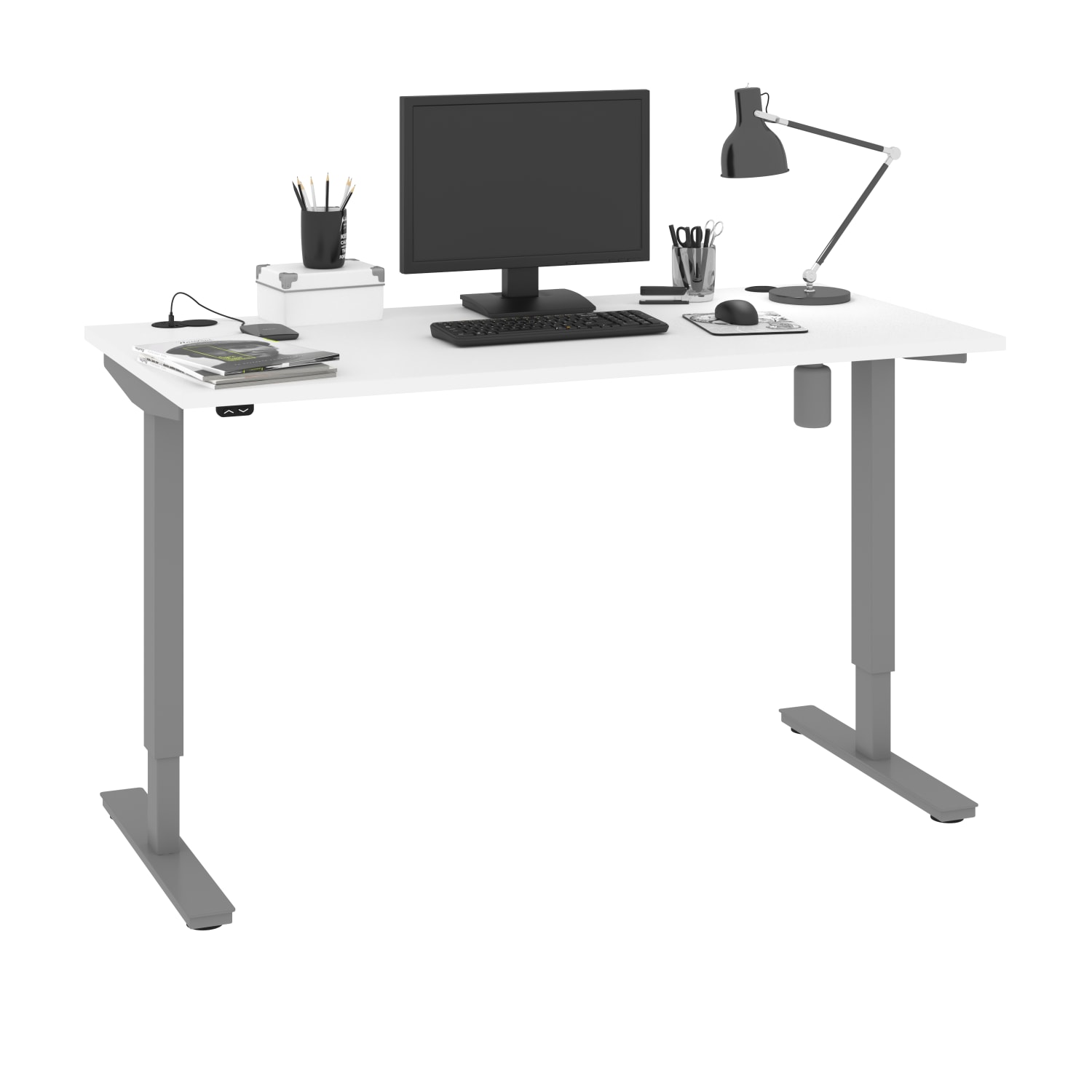 Bestar Upstand Electric 72inW Standing Desk, White - Image 3