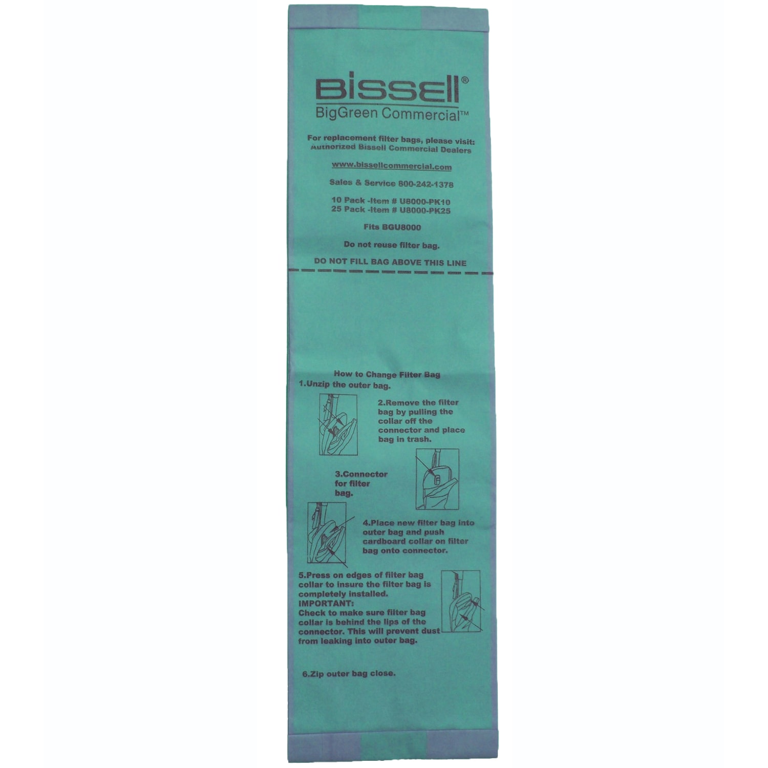 Bissell U8000-PK10 Bags, 10 Quart, Pack Of 10 Bags