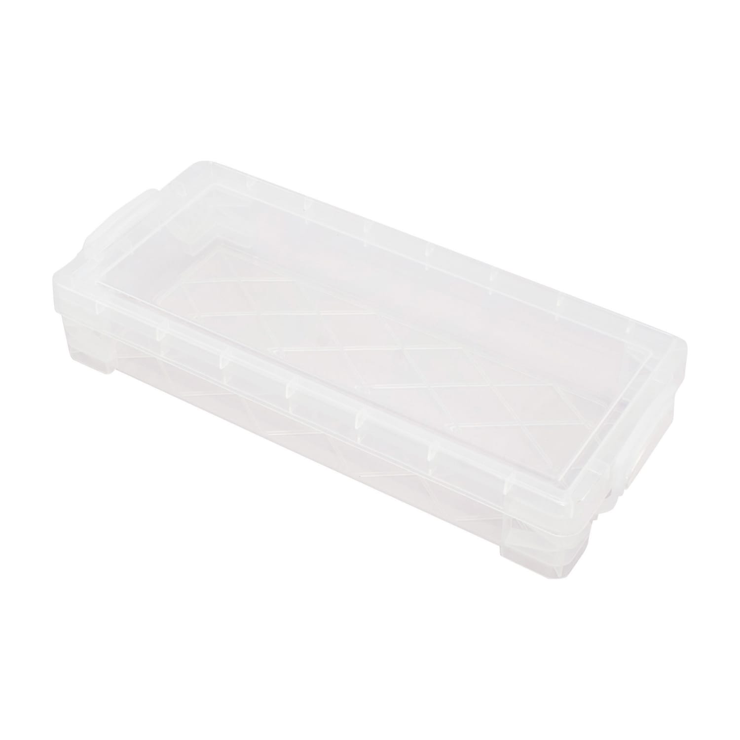 Super Stacker Pencil Boxes, 1-5/8inH x 3-3/4inW x 8-3/8inD, Clear, Pack Of 8 Pencil Boxes - Image 3