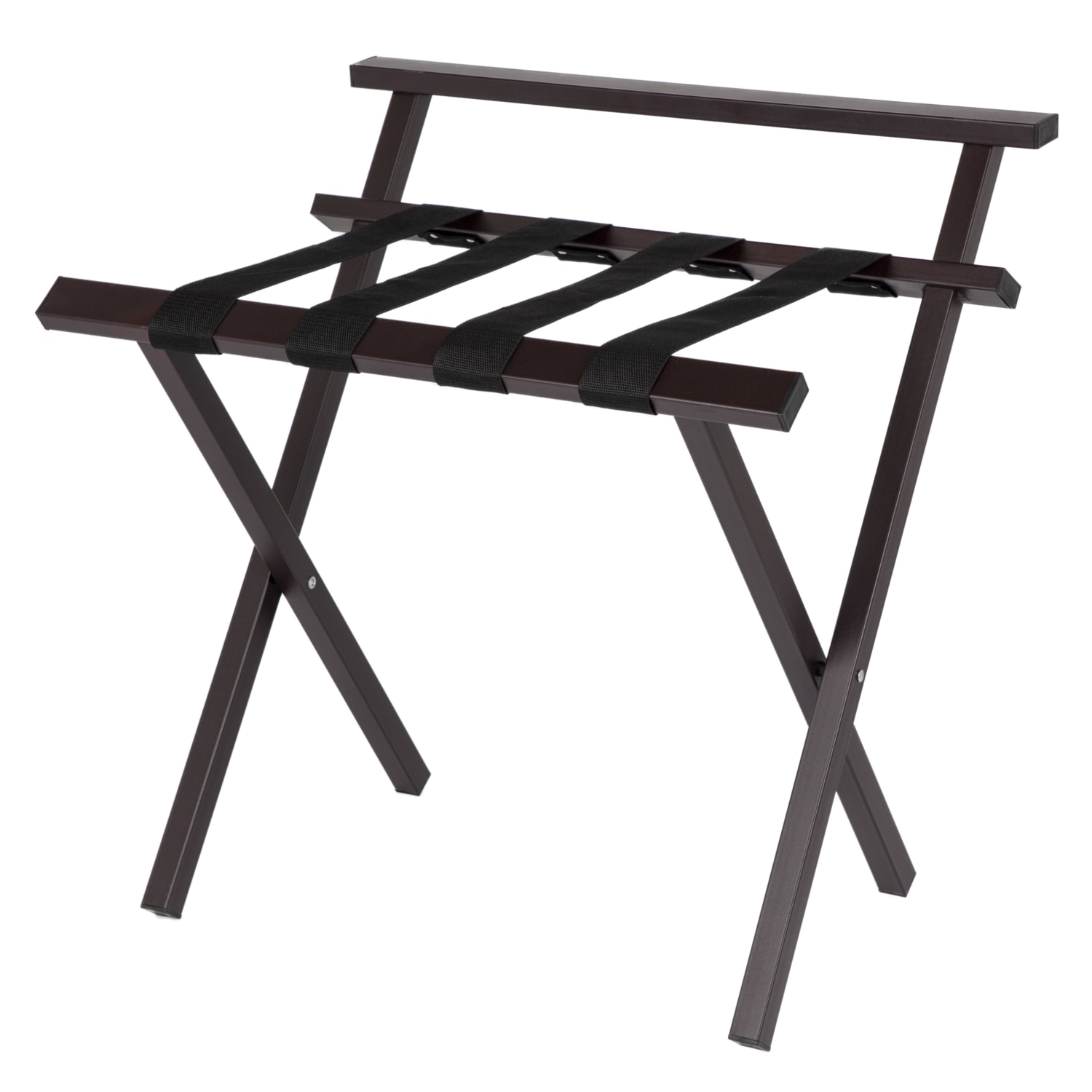 Hospitality 1 Source Metropolitan Luggage Racks, With Backrests, 26in x 22in x 19in, Brown, Pack Of 4 Racks - Image 3