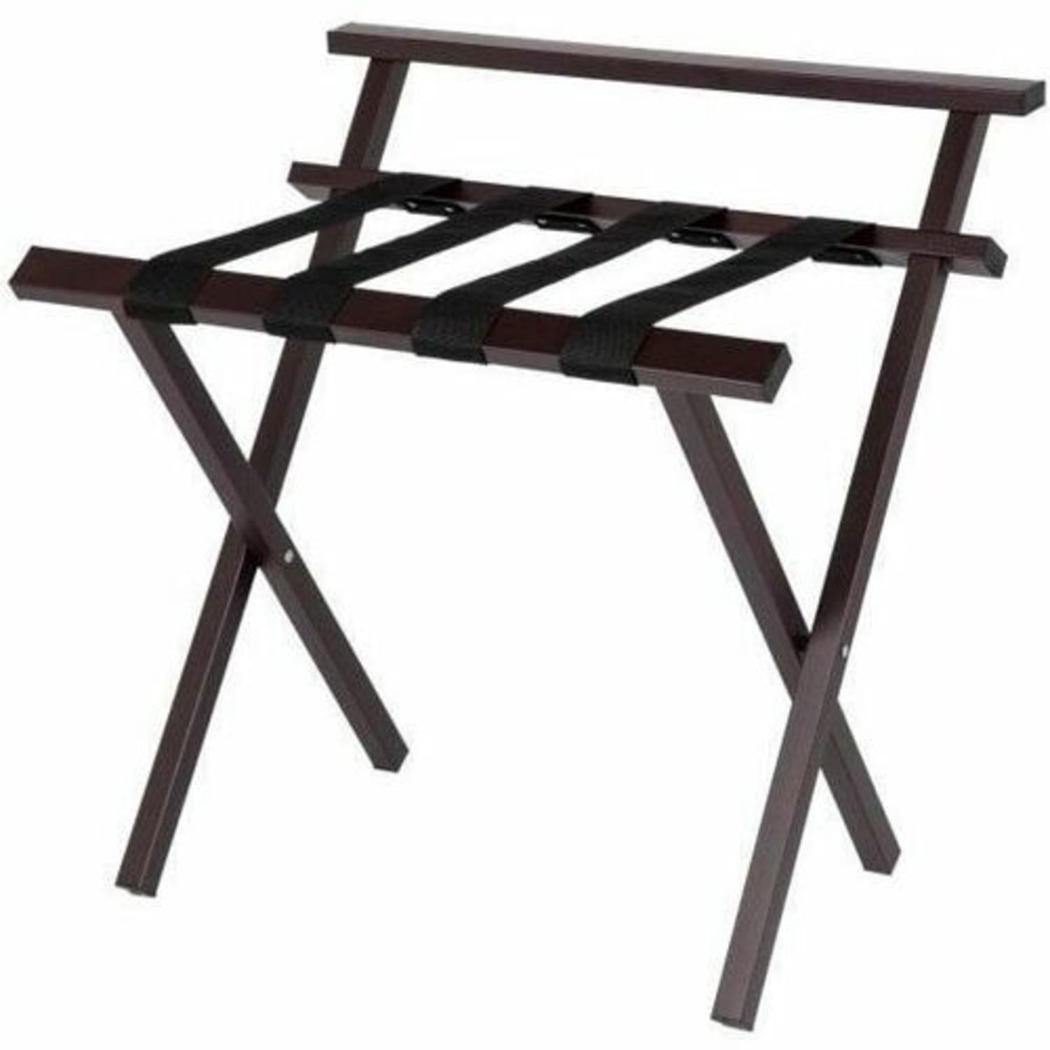 Hospitality 1 Source Metropolitan Luggage Racks, With Backrests, 26in x 22in x 19in, Brown, Pack Of 4 Racks - Image 3