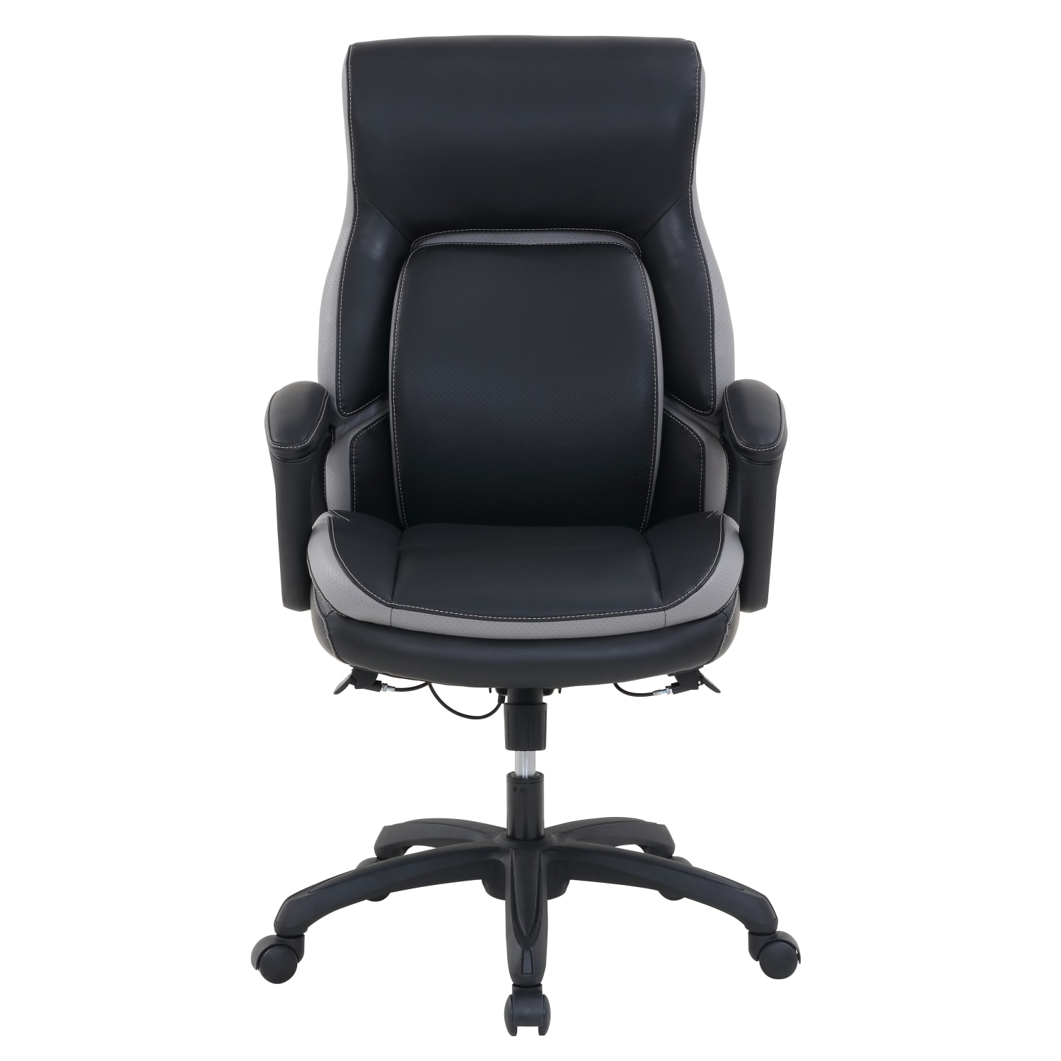 Shaquille O Neal Amphion Ergonomic Bonded Leather High Back Executive Office Chair Black PopularChairscom