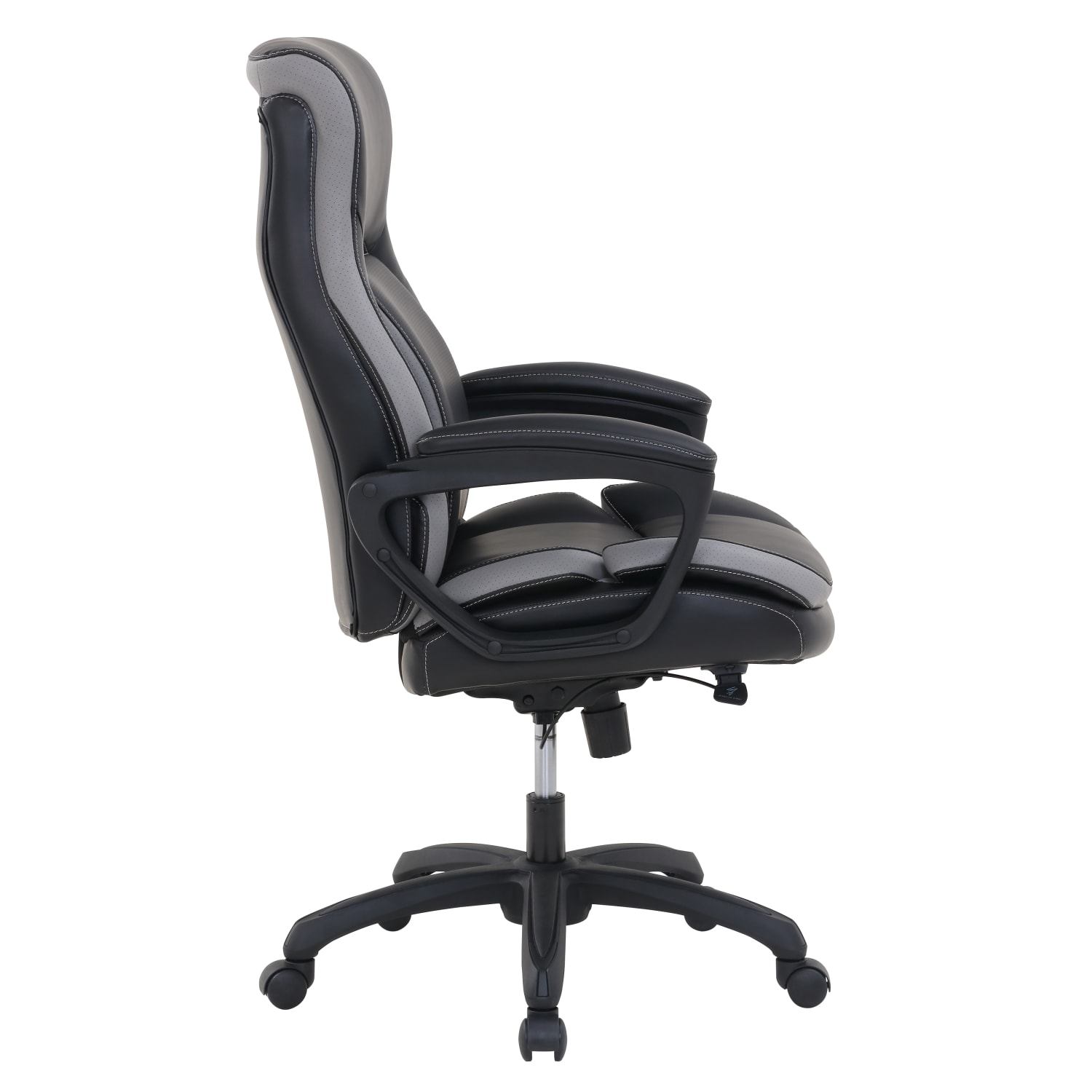 Shaquille O Neal Amphion Ergonomic Bonded Leather High Back Executive Office Chair Black PopularChairscom
