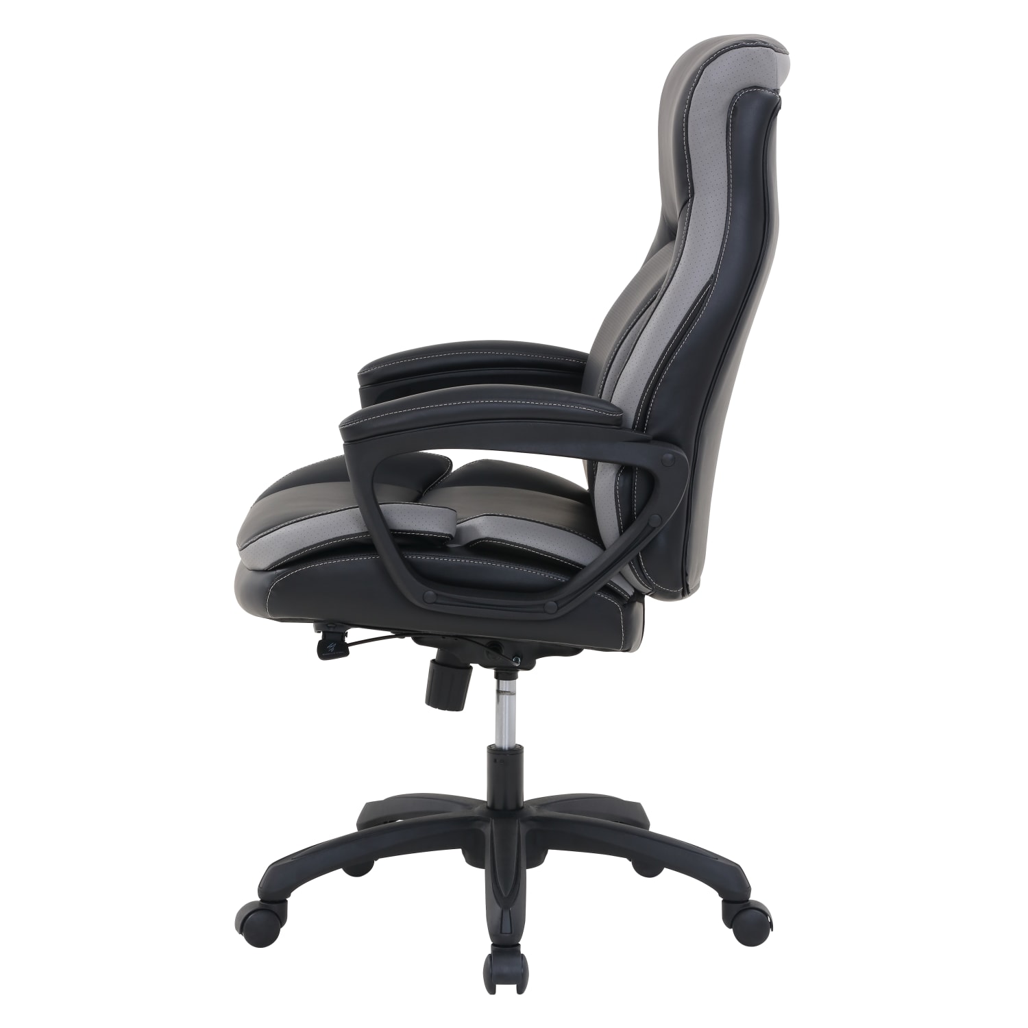 Shaquille O Neal Amphion Ergonomic Bonded Leather High Back Executive Office Chair Black PopularChairscom